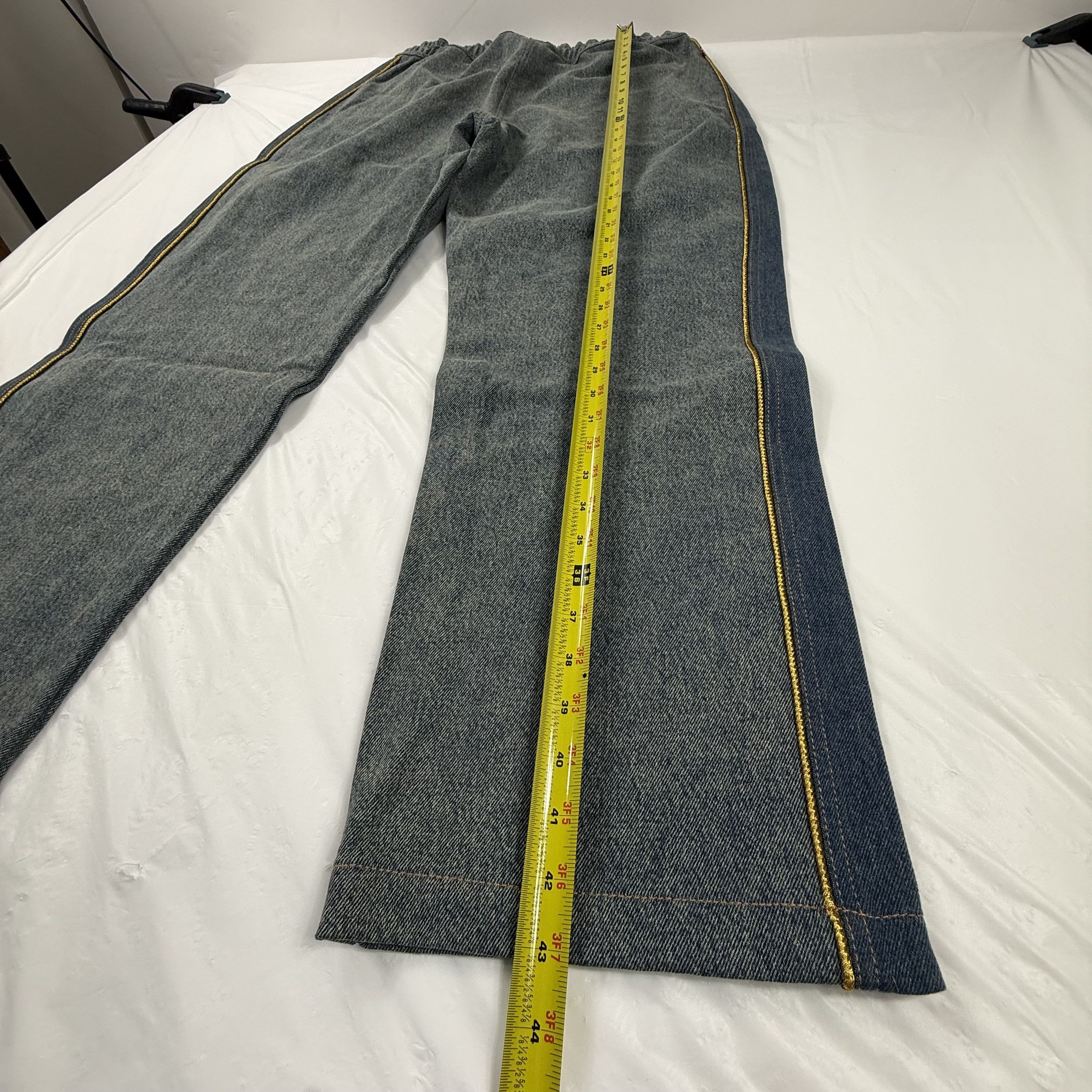 DENIM TEARS × Levi's Levis x Denim Tears ADG Track Pants Grey Indigo Side Stripe Size US 34 / EU 50 - 3 Thumbnail