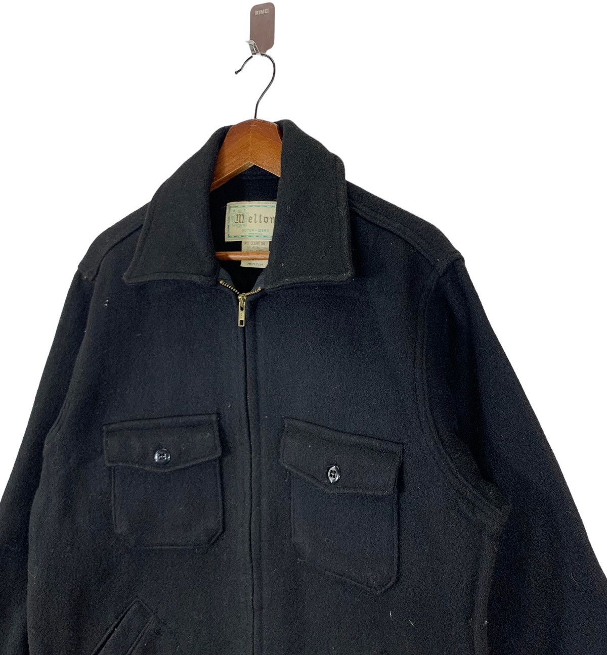 Vintage VINTAGE MELTON OUTER WEAR WOOL ZIPPER JACKET Size US M / EU 48-50 / 2 - 2 Thumbnail
