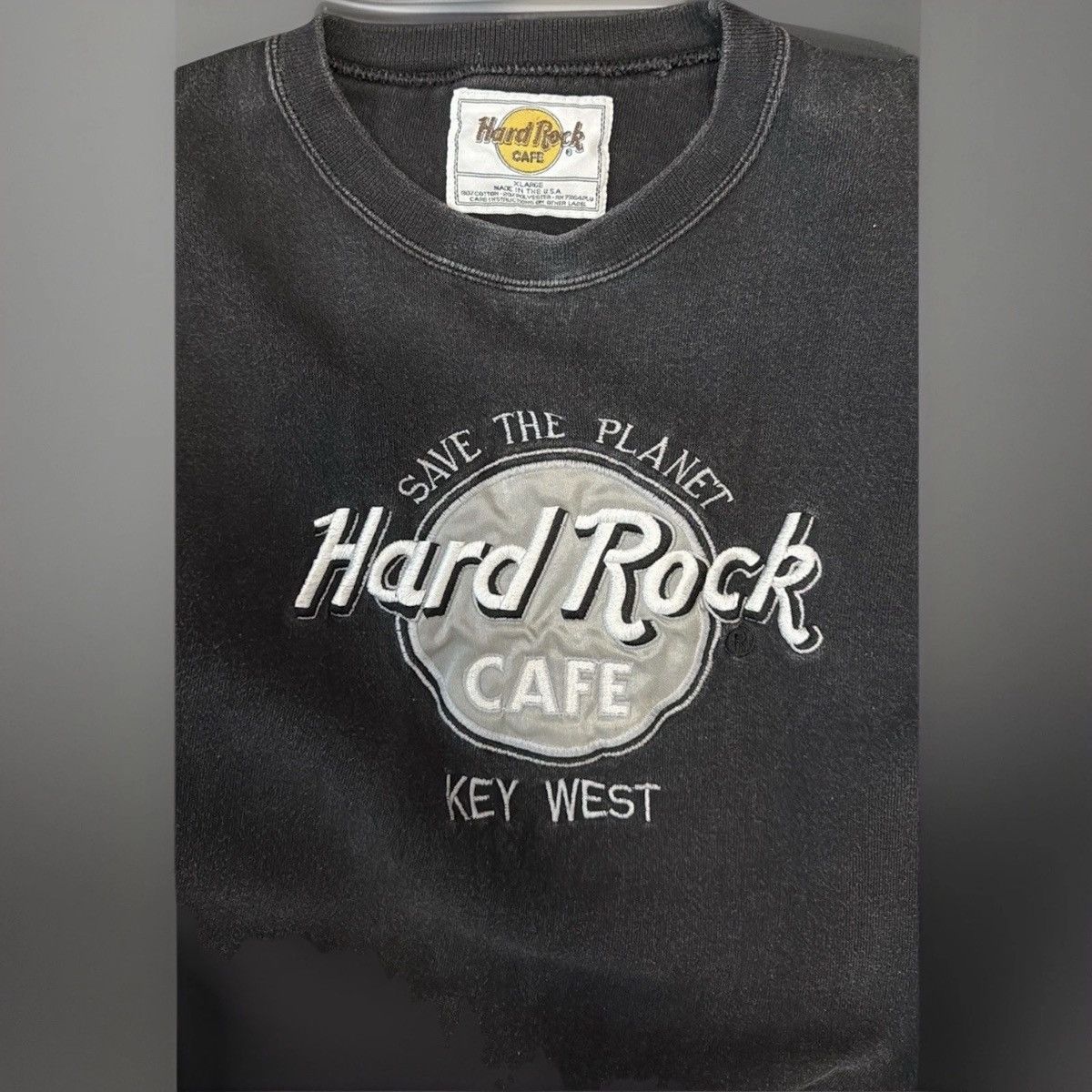 Hard Rock Cafe Vintage 90s Hard Rock Cafe Crewneck Sweatshirt XL Size US XL / EU 56 / 4 - 2 Thumbnail