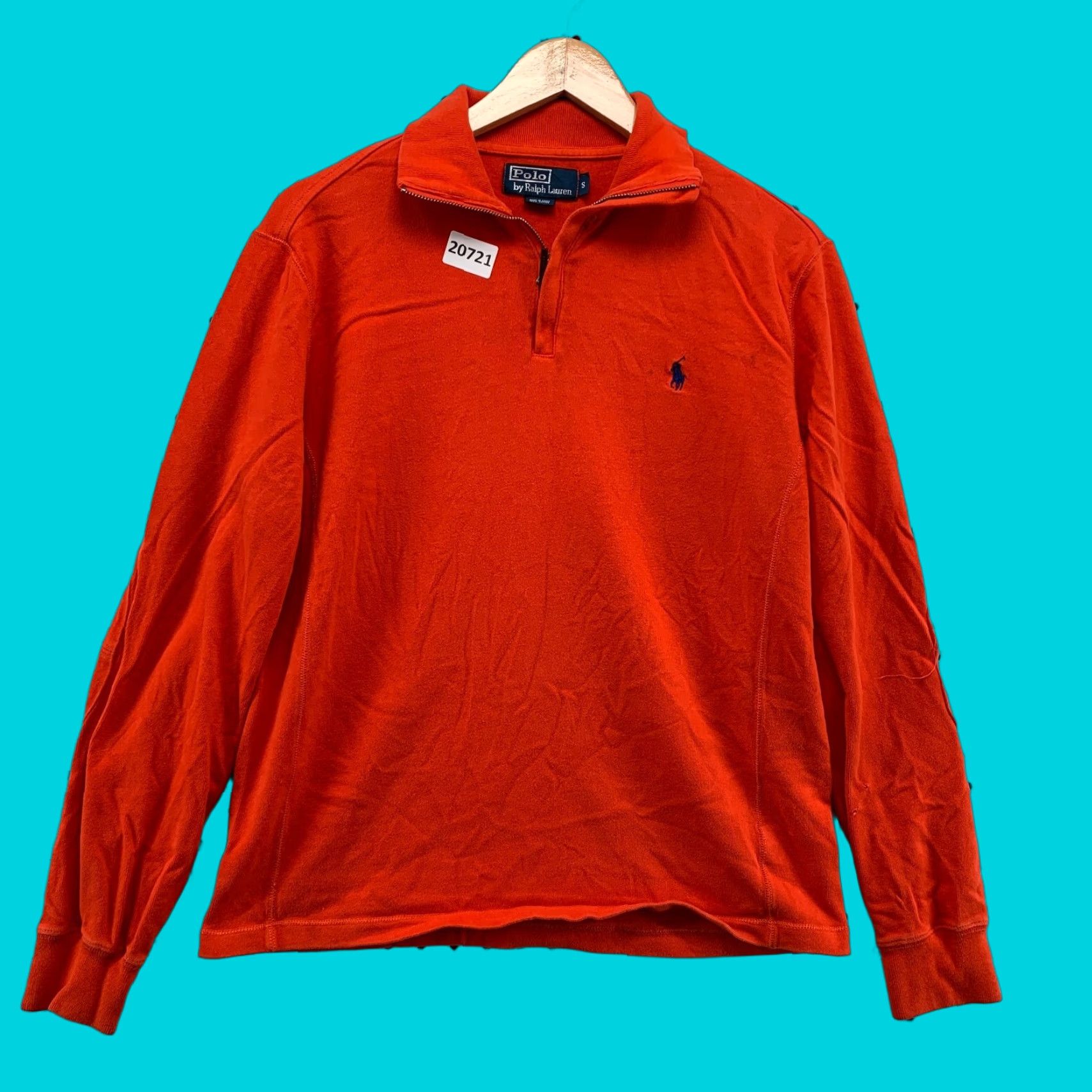 Polo Ralph Lauren VINTAGE Polo Ralph Lauren 1/4 Zip Pullover Sweater Orange Adult Small Preppy Mens Size US S / EU 44-46 / 1 - 1 Thumbnail