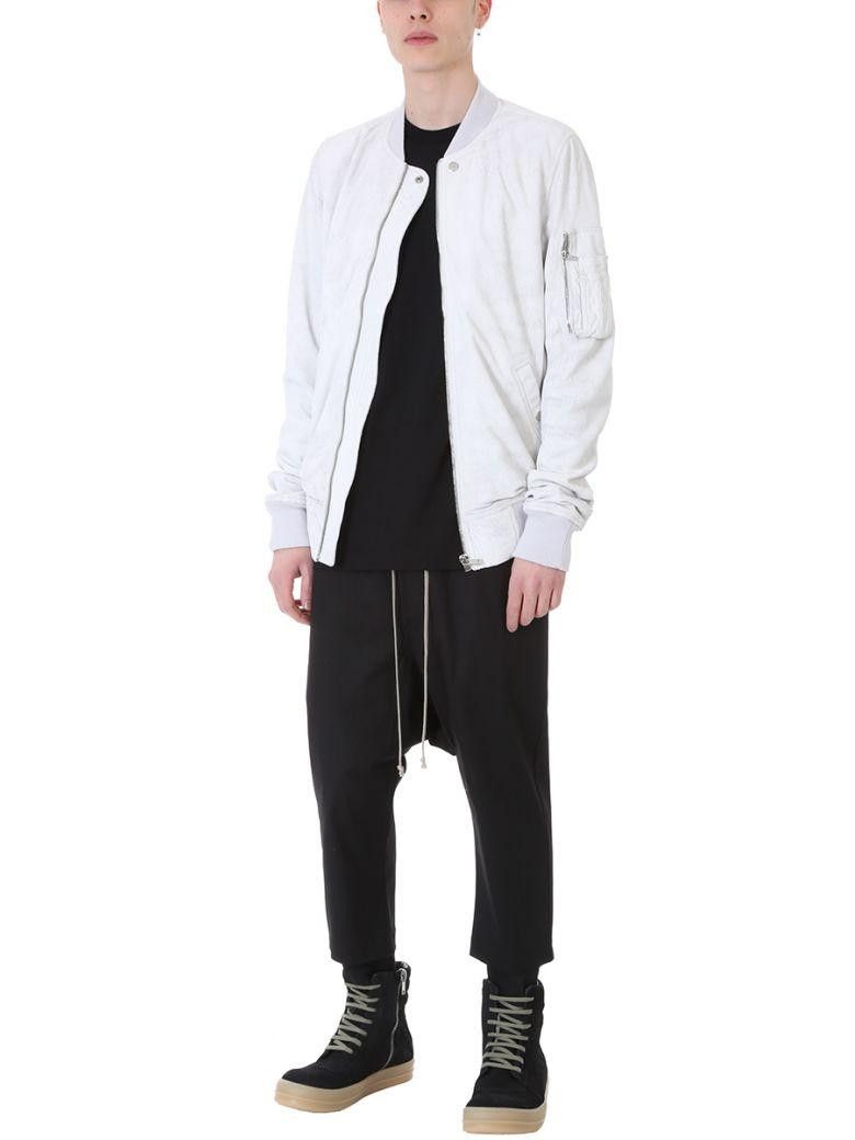 Rick Owens Chalk White Bomber Jacket in Blistered Lamb Leather MA-1 OBO Size US S / EU 44-46 / 1 - 18 Thumbnail