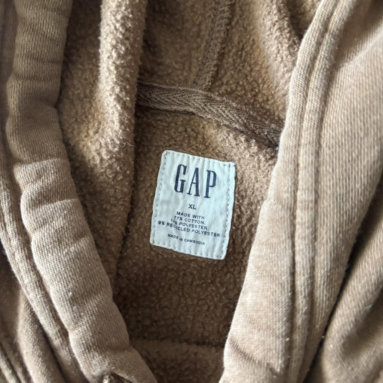 Gap Crazy Vintage Y2K/2000s Light Brown Gap Spellout Streetwear Hoodie! Size XL Size US XL / EU 56 / 4 - 6 Thumbnail