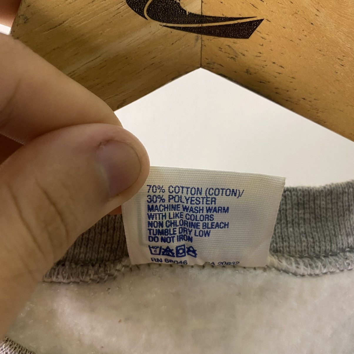 Russell Athletic × Vintage 1990s Discus Russell Athletics Grey Blank Sweatshirt Size US L / EU 52-54 / 3 - 5 Thumbnail