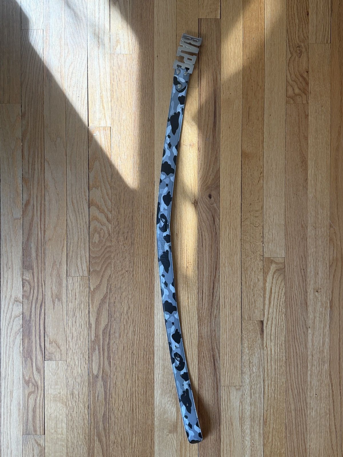 Bape OG BAPE Letter Buckle Belt (Black/Grey Camo) Size 32 - 2 Thumbnail