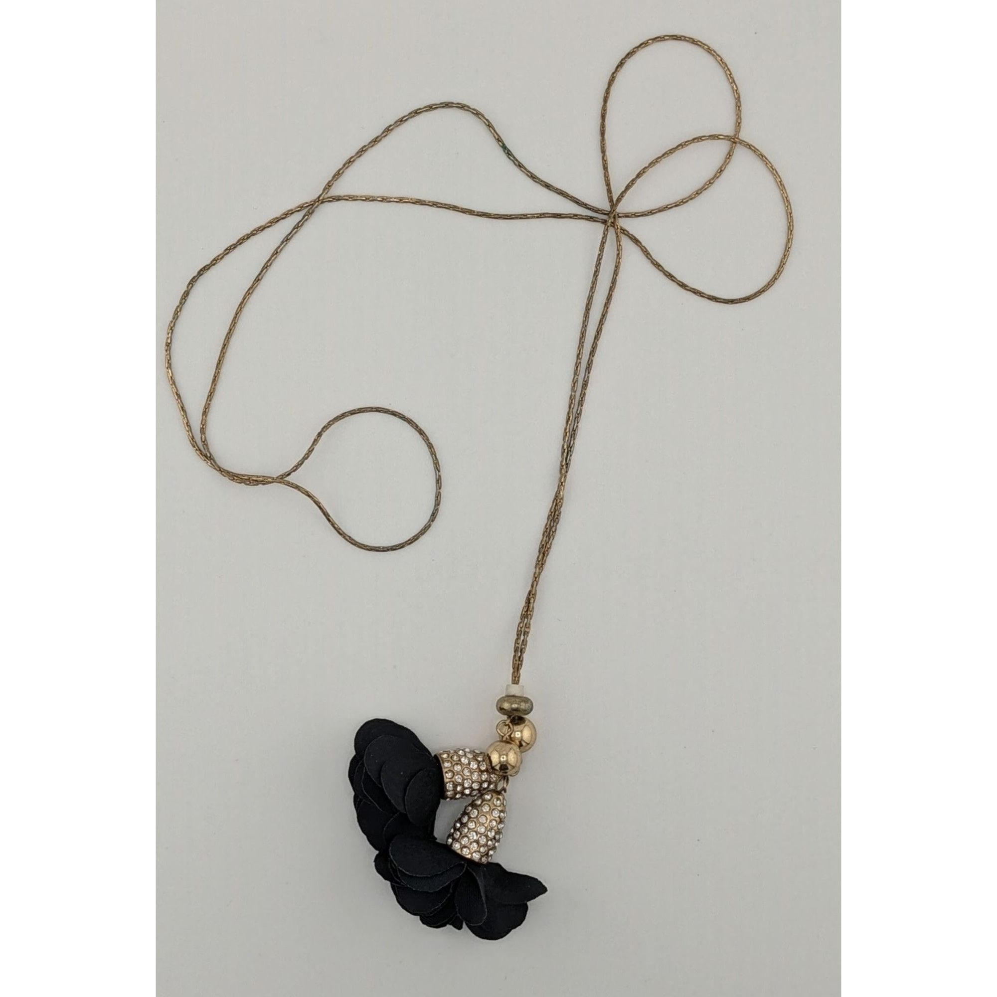 I.N.C INC International Concepts Floral Rhinestone Lariat Necklace Size ONE SIZE - 6 Thumbnail