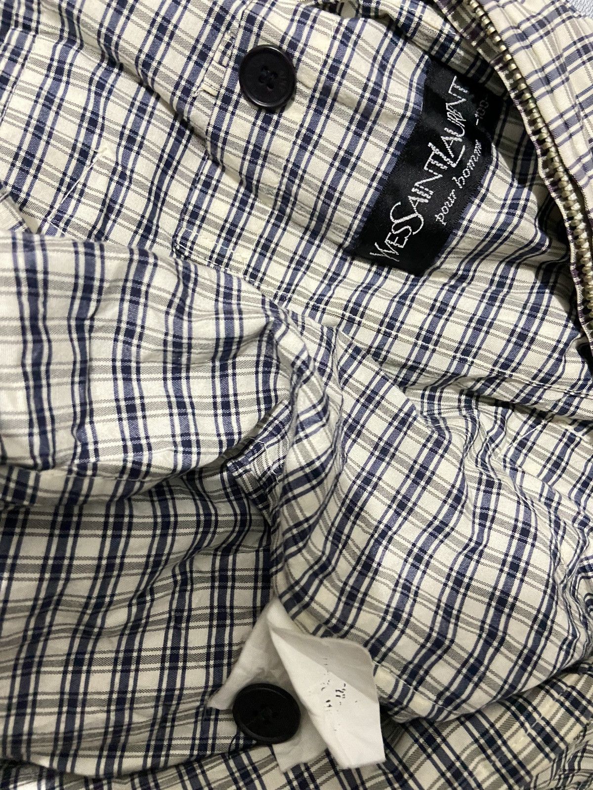 Saint Laurent Paris Vintage Yves Saint Laurent Tartan Bombers Jacket Size US L / EU 52-54 / 3 - 6 Thumbnail