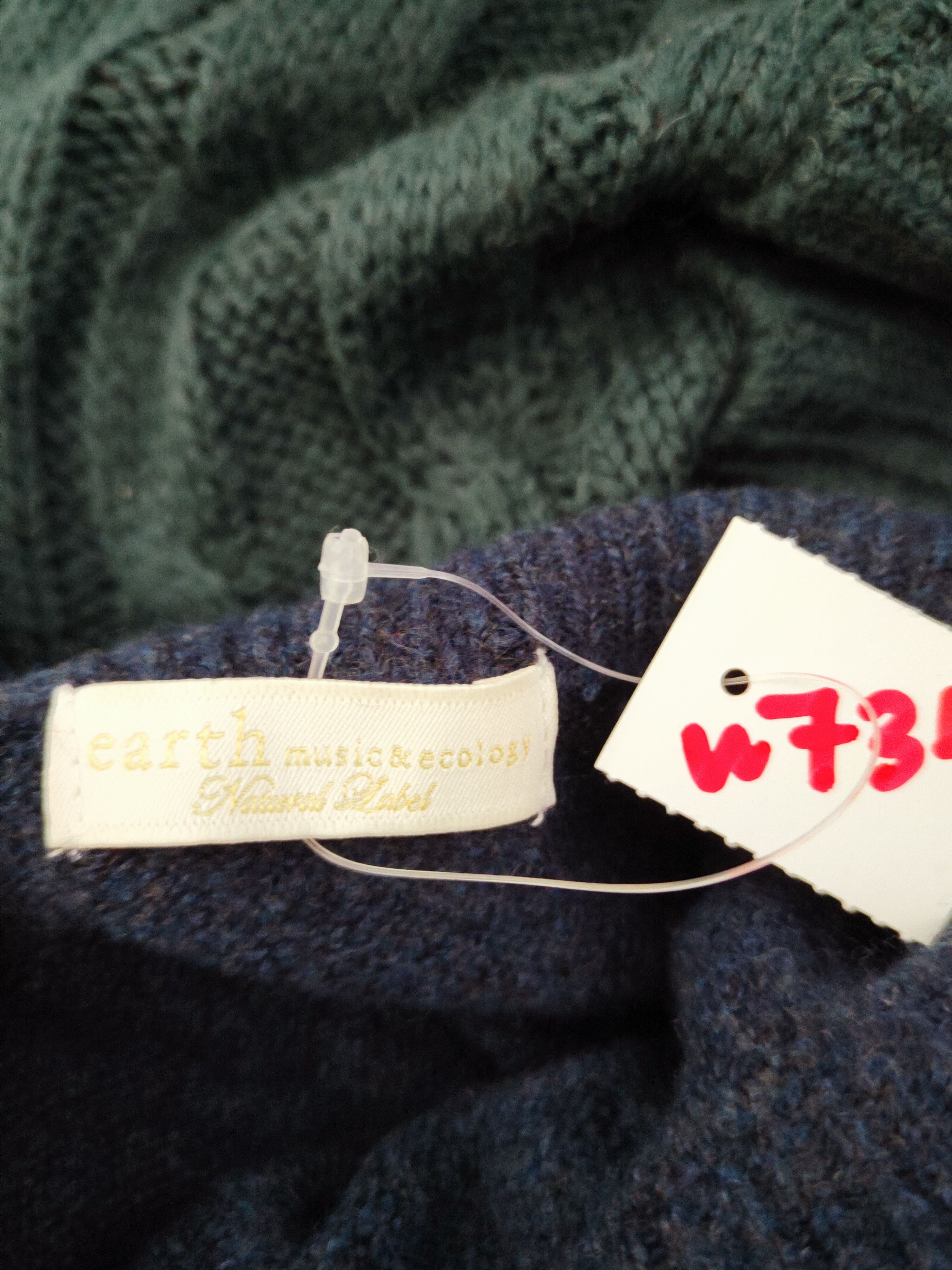 Homespun Knitwear Earth Music & Ecology Navy Knitwear Sweatshirts #W734 Size US L / EU 52-54 / 3 - 12 Thumbnail