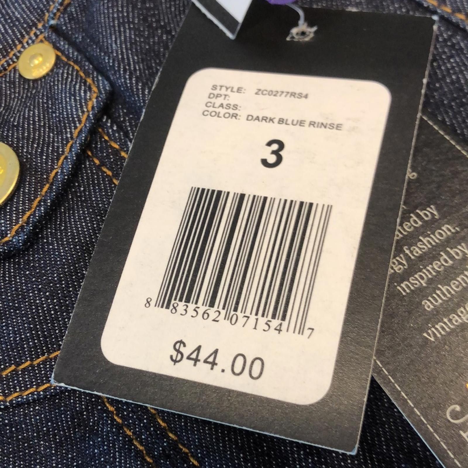 Other Zco. Dark crop jeans high gold buttoned waist front SZ 3 Size 30" / US 8 / IT 44 - 6 Thumbnail