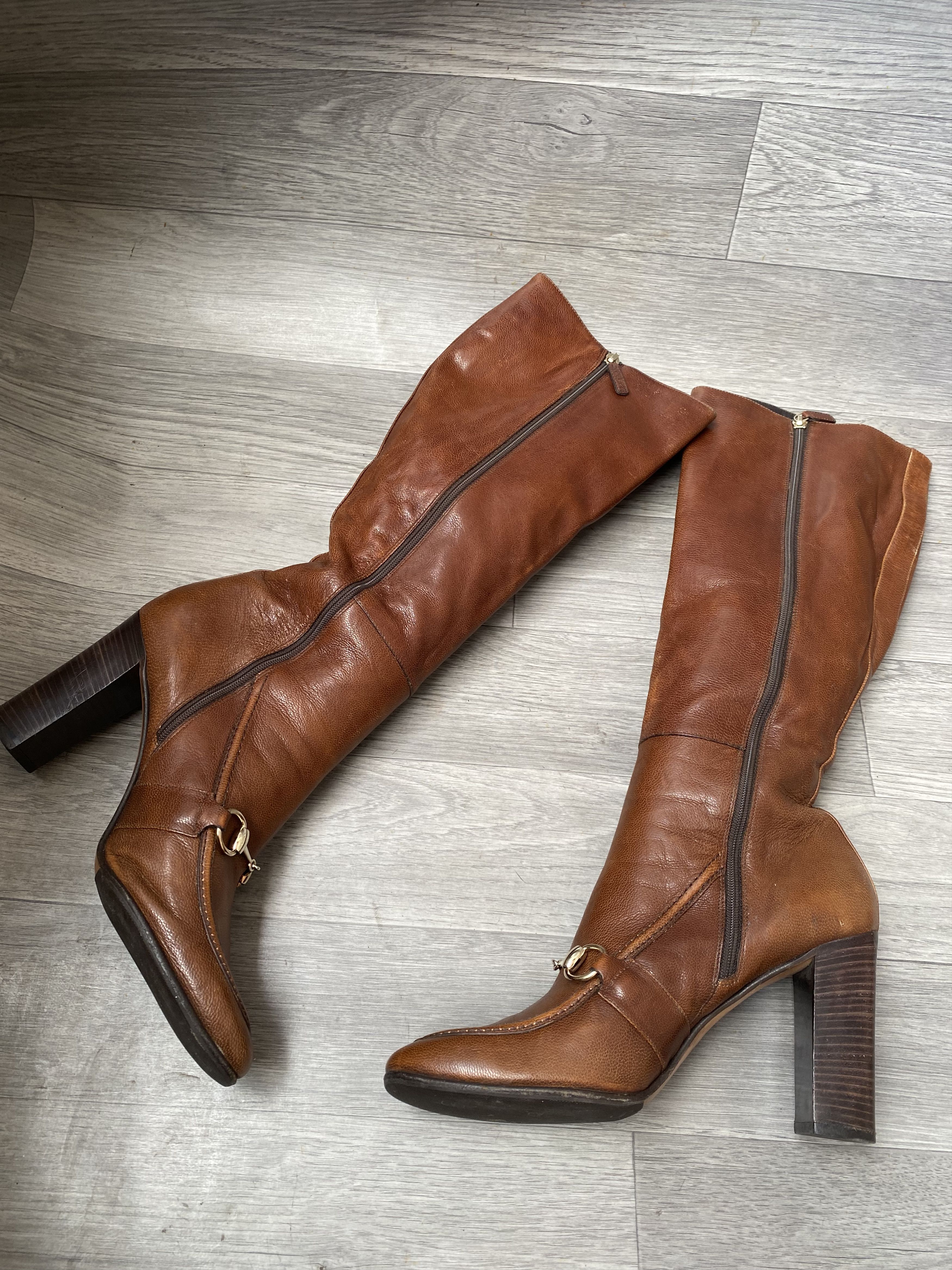 Gucci Gucci horsebit leather brown grain boots sz 39.5 Size US 9.5 / IT 39.5 - 6 Thumbnail