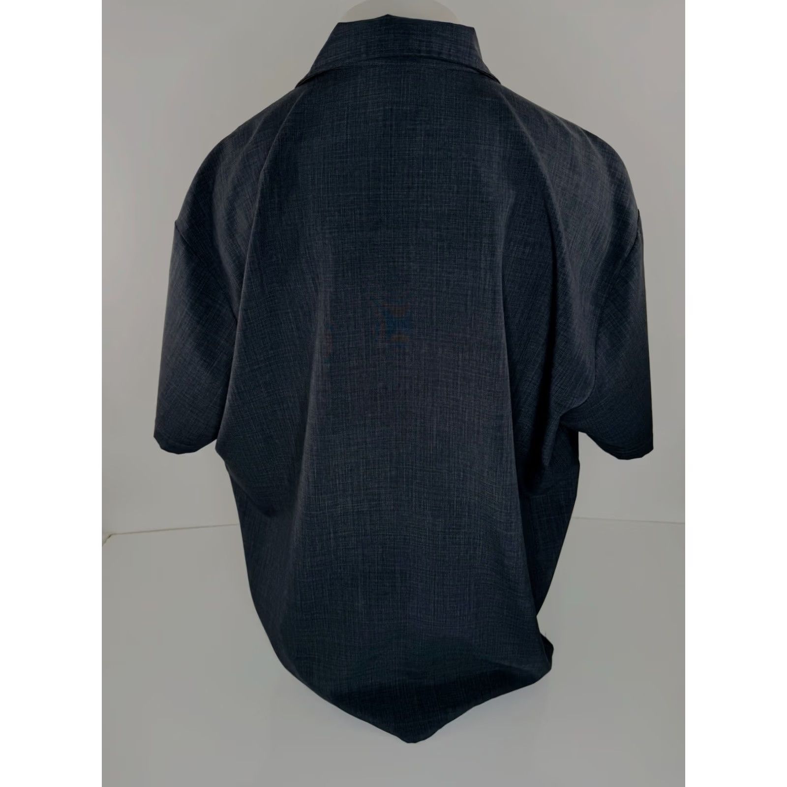 Vintage STEADY Charlie Sheen Cabana Mens 2XL Panel Shirt Short Sleeve Button-Up Dark Gray / Blue EXCELLENT Size US XXL / EU 58 / 5 - 2 Thumbnail