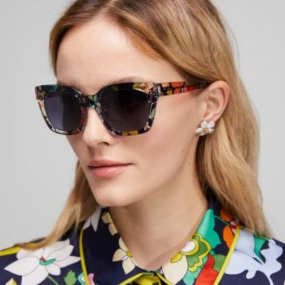 Kate Spade Kate CAMRYN/S 07ZJ 9O Sunglasses Black Square Frame Size ONE SIZE - 2 Thumbnail