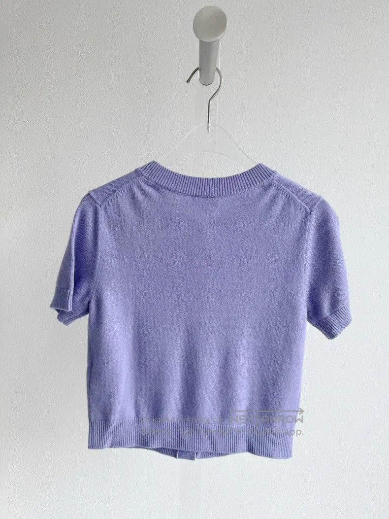 Chanel Chanel 22p purple knitted cardigan short sleeves Size XS / US 0-2 / IT 36-38 - 3 Thumbnail