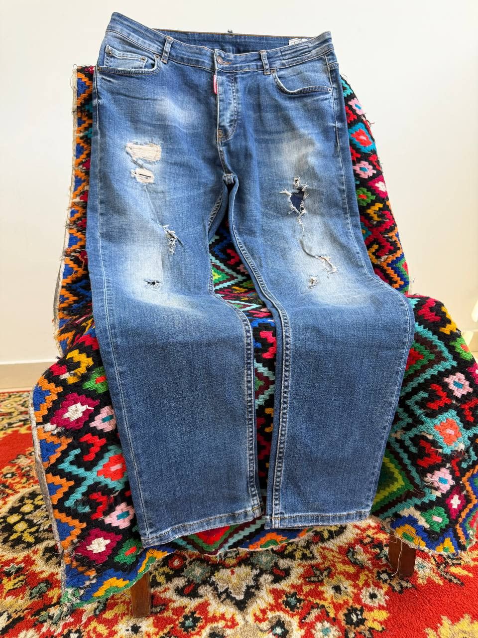 Dsquared2 Dsquared2 Distressed Drip Denim Jeans Y2K Size US 32 / EU 48 - 4 Thumbnail