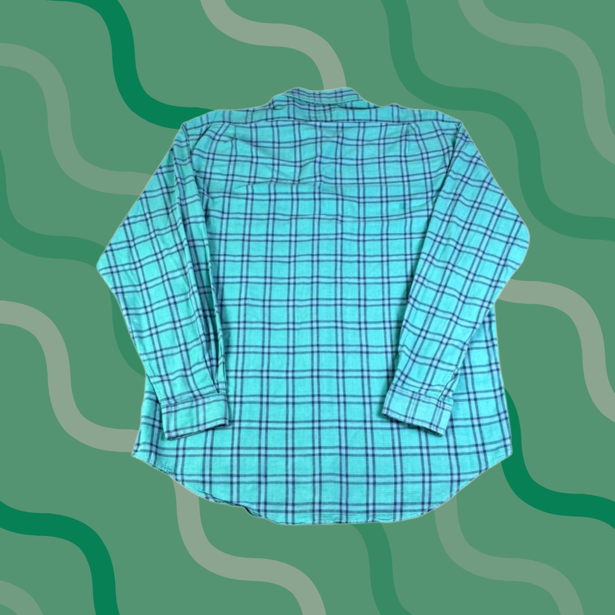 Polo Ralph Lauren Polo Ralph Lauren Lowell Sport Mens Medium Teal Plaid Button Down Shirt Cotton Size US M / EU 48-50 / 2 - 1 Thumbnail