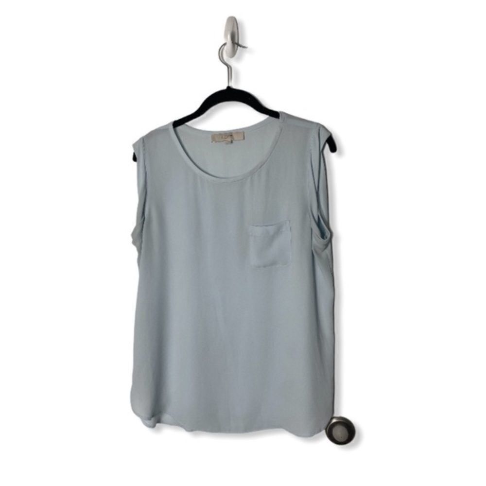 Loft Ann Taylor LOFT Women’s Size M Blue Lightweight Sheer Blouse Size M / US 6-8 / IT 42-44 - 2 Thumbnail