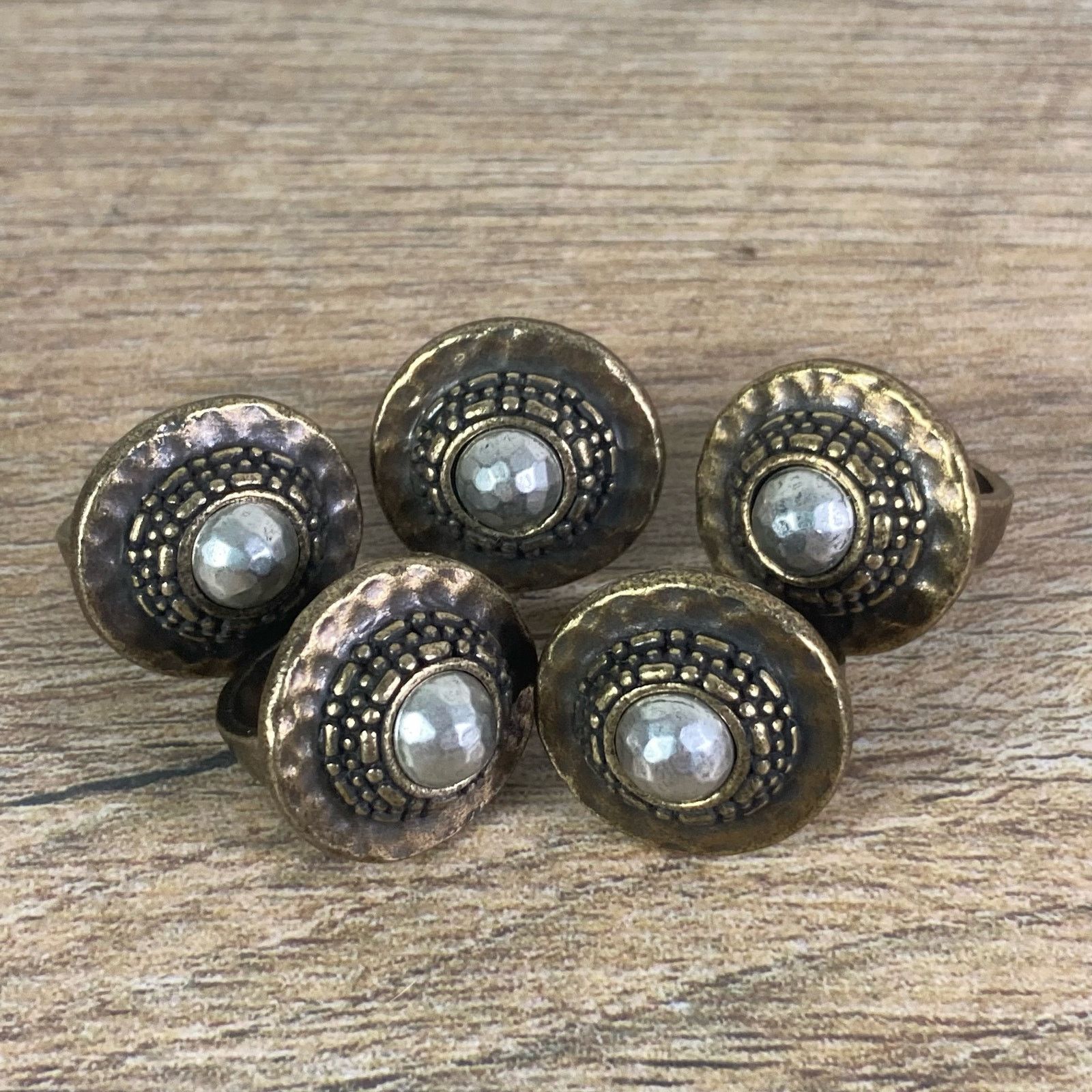 Other 5 Rings Mixed Metal Boho Set Statement Jewelry Stacking Size ONE SIZE - 9 Thumbnail