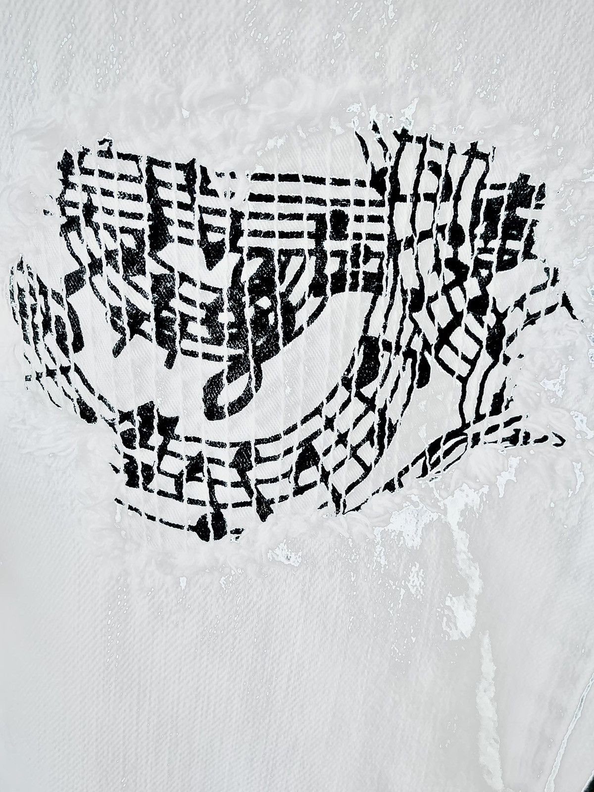 Loveless × Number (N)ine Number Nine x Loveless White Music Note Denim ...
