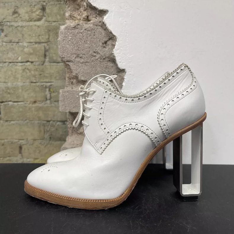 Hermes Hermes High Heels with Clear Block Heels-2506 Size US 7 / IT 37 - 2 Thumbnail