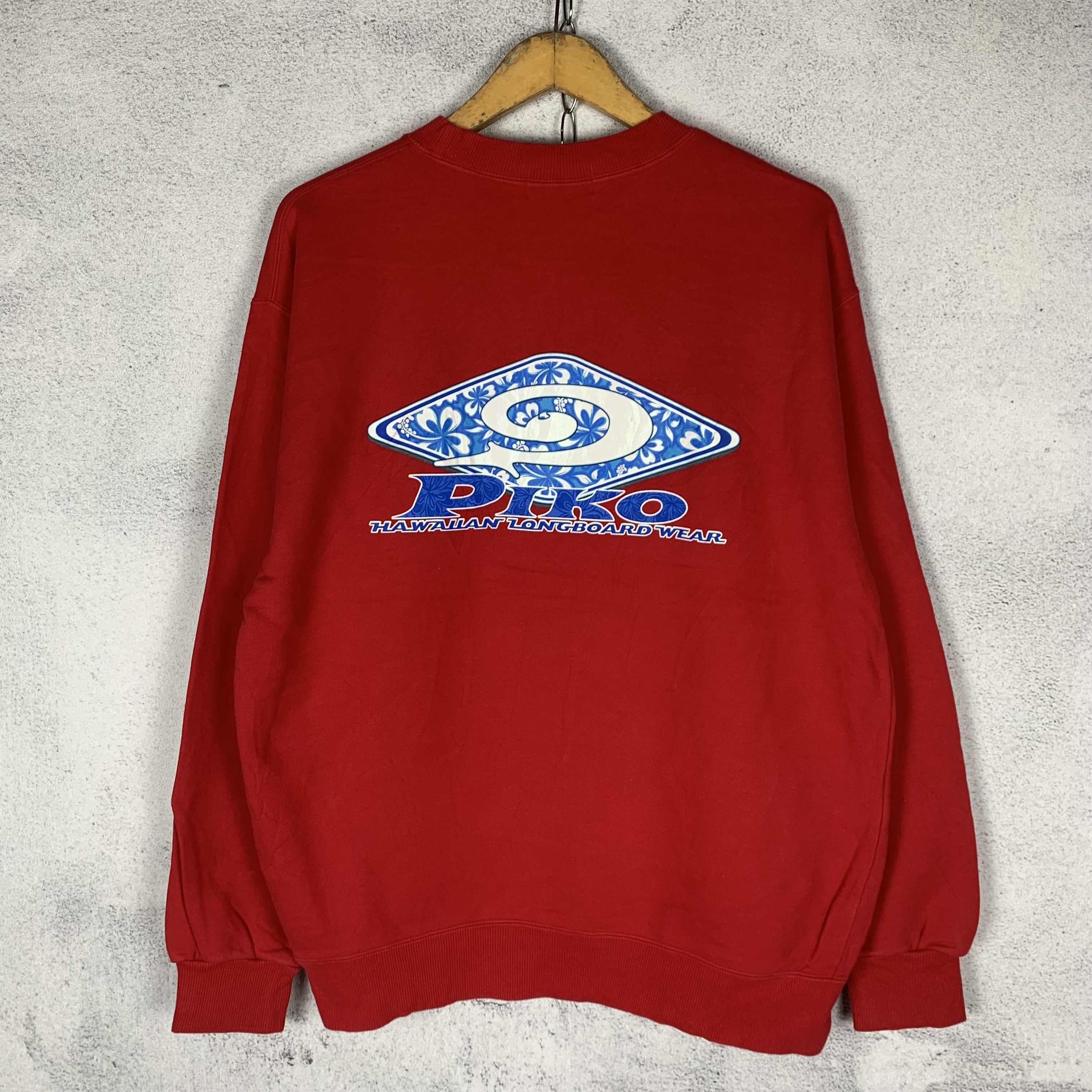 Vintage Piko Hawaiian Longboard Surfboard Sweatshirt Crewneck Size US L / EU 52-54 / 3 - 1 Thumbnail
