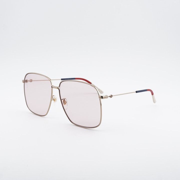 Gucci Gucci GG0394S 004 Women Sunglasses Gold Square Frame Size ONE SIZE - 1 Thumbnail