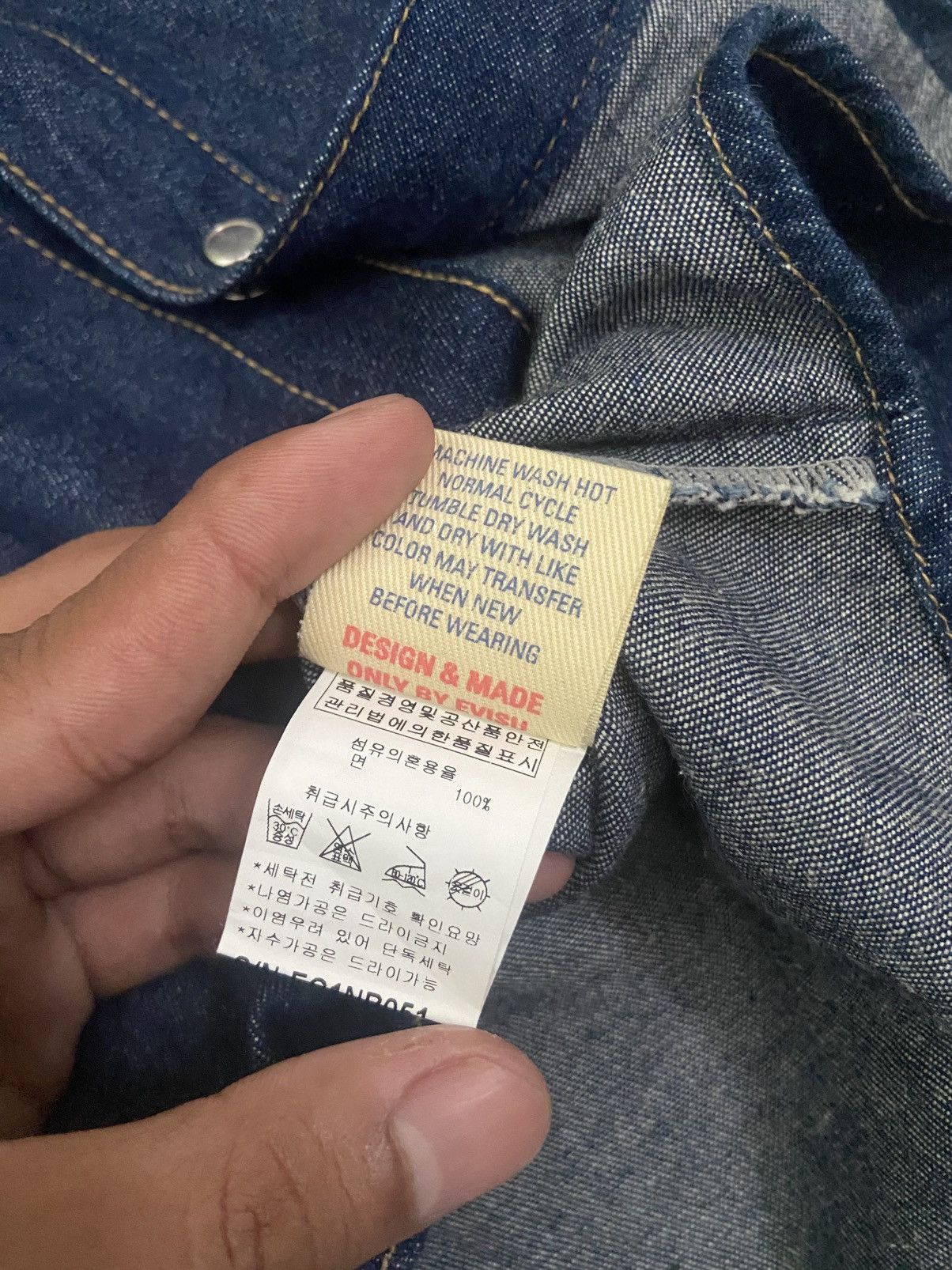 Evisu × Japanese Brand × Vintage Evisu vintage big logo seagull denim shirt buttons Size US S / EU 44-46 / 1 - 7 Thumbnail