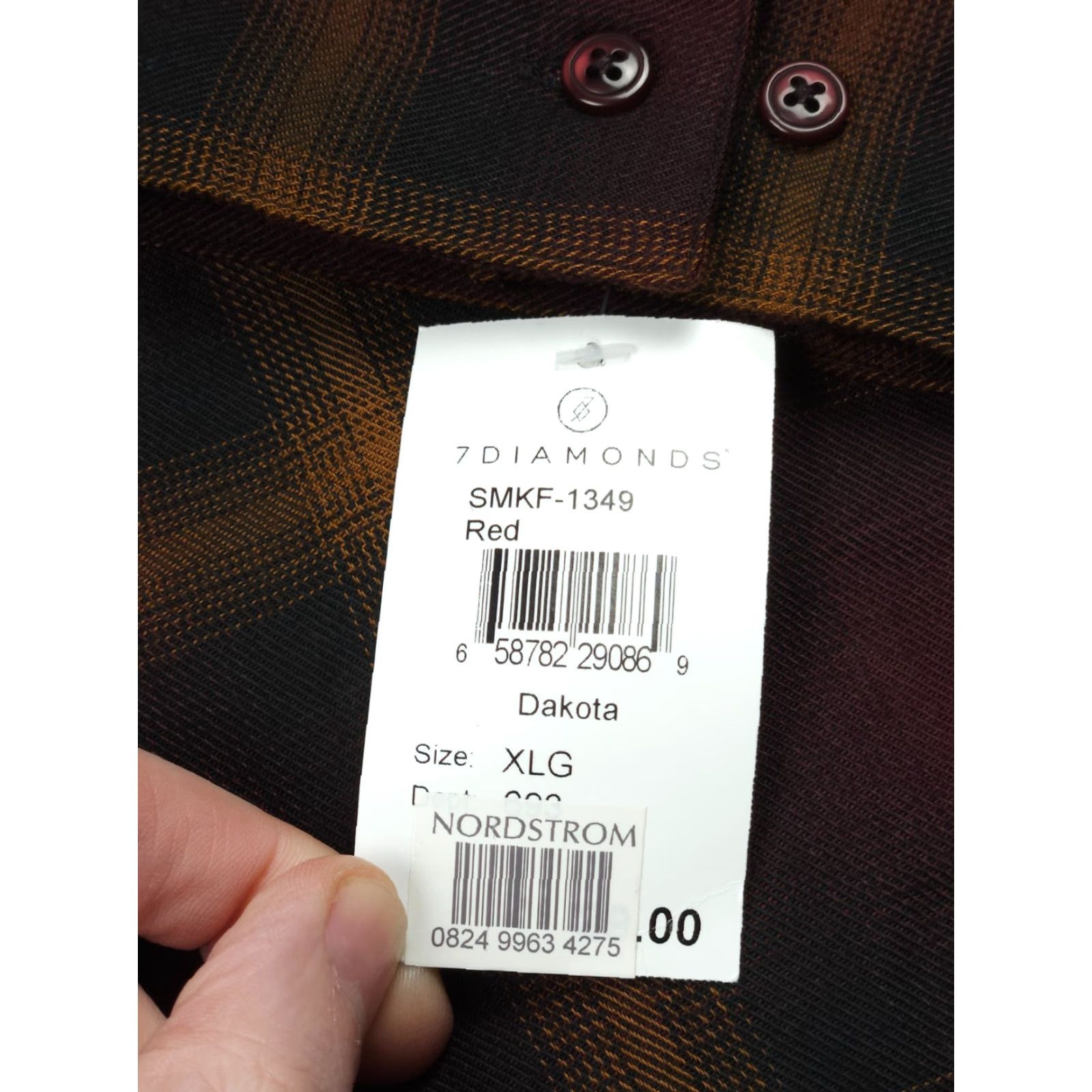 Vintage 7 Diamonds Lux Soft Button Up Shirt Men's XL Plaid Stretch NWT Size US XL / EU 56 / 4 - 6 Thumbnail