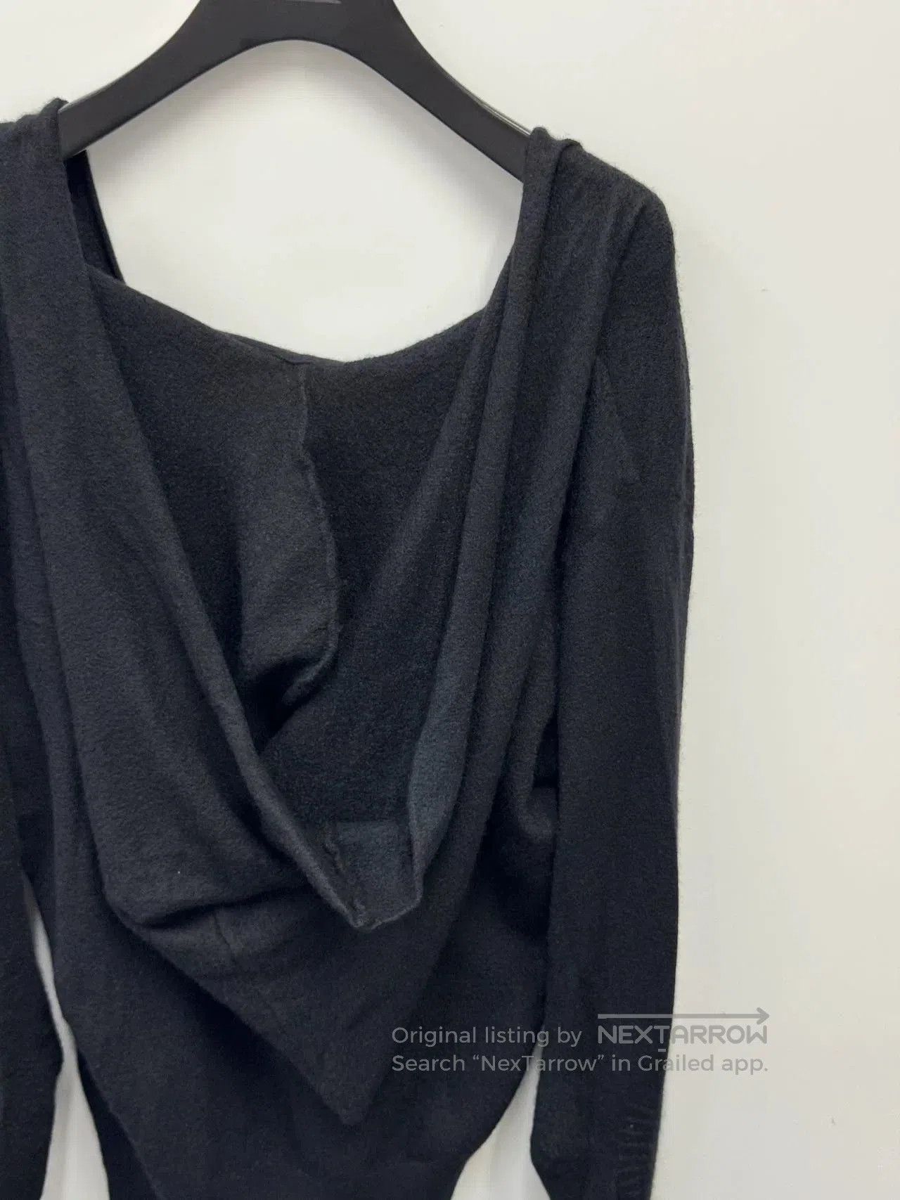 Rick Owens Rick Owens Black V-Neck Wool Sweater. Size S / US 4 / IT 40 - 4 Thumbnail