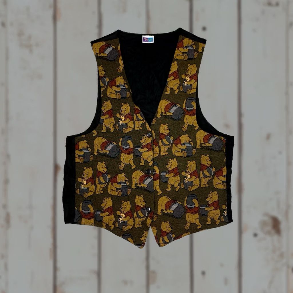 Disney VINTAGE Winnie The Pooh Tapestry Vest Disney Womens XS Black Vest XS Women Size XS / US 0-2 / IT 36-38 - 1 Thumbnail