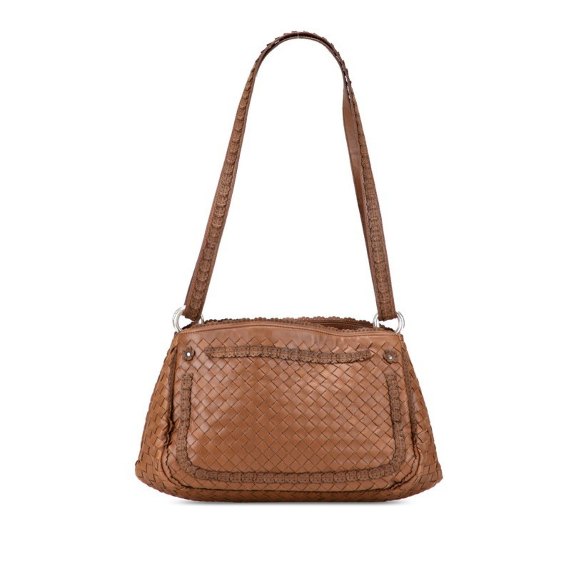 Bottega Veneta BOTTEGA VENETA Intrecciato Shoulder Bag in Dark
