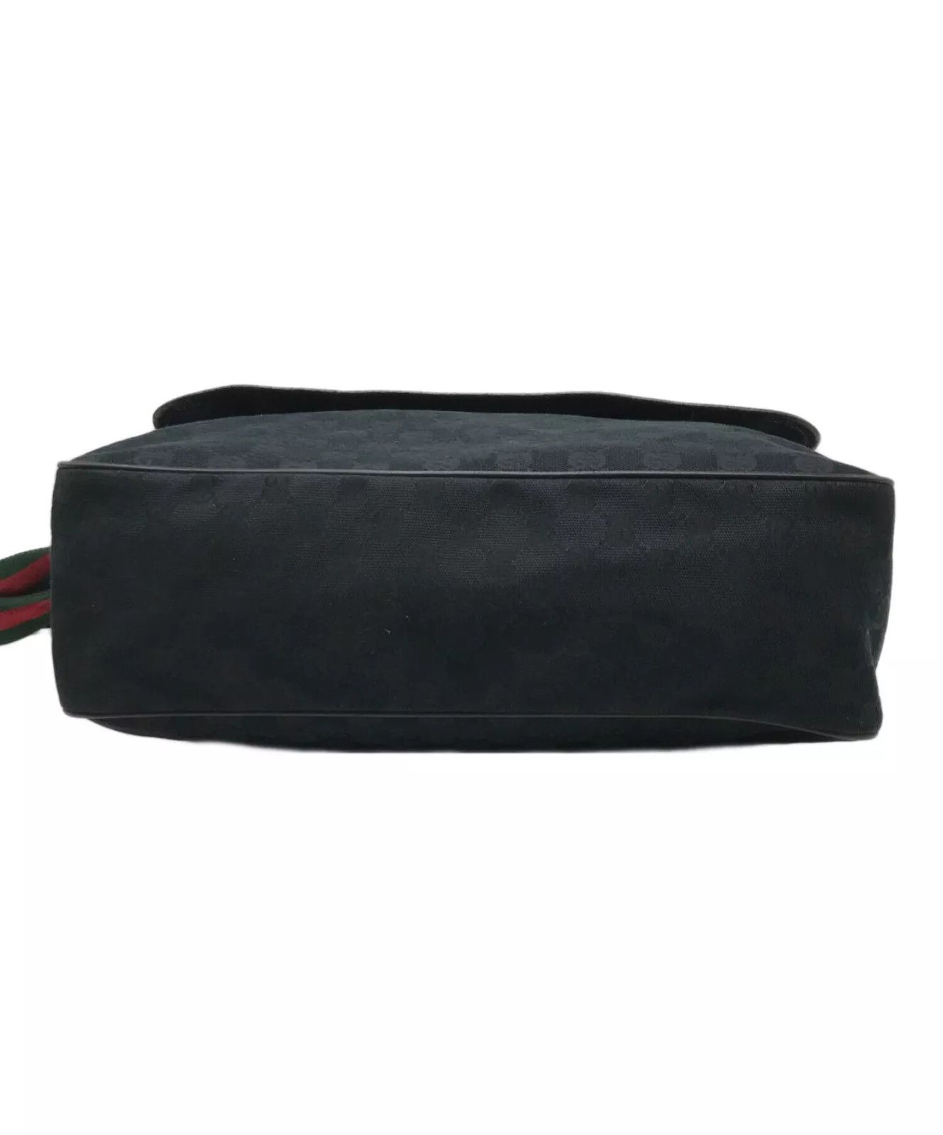Gucci Gucci GG Monogram Web Canvas Messenger Bag Black Size ONE SIZE - 7 Thumbnail