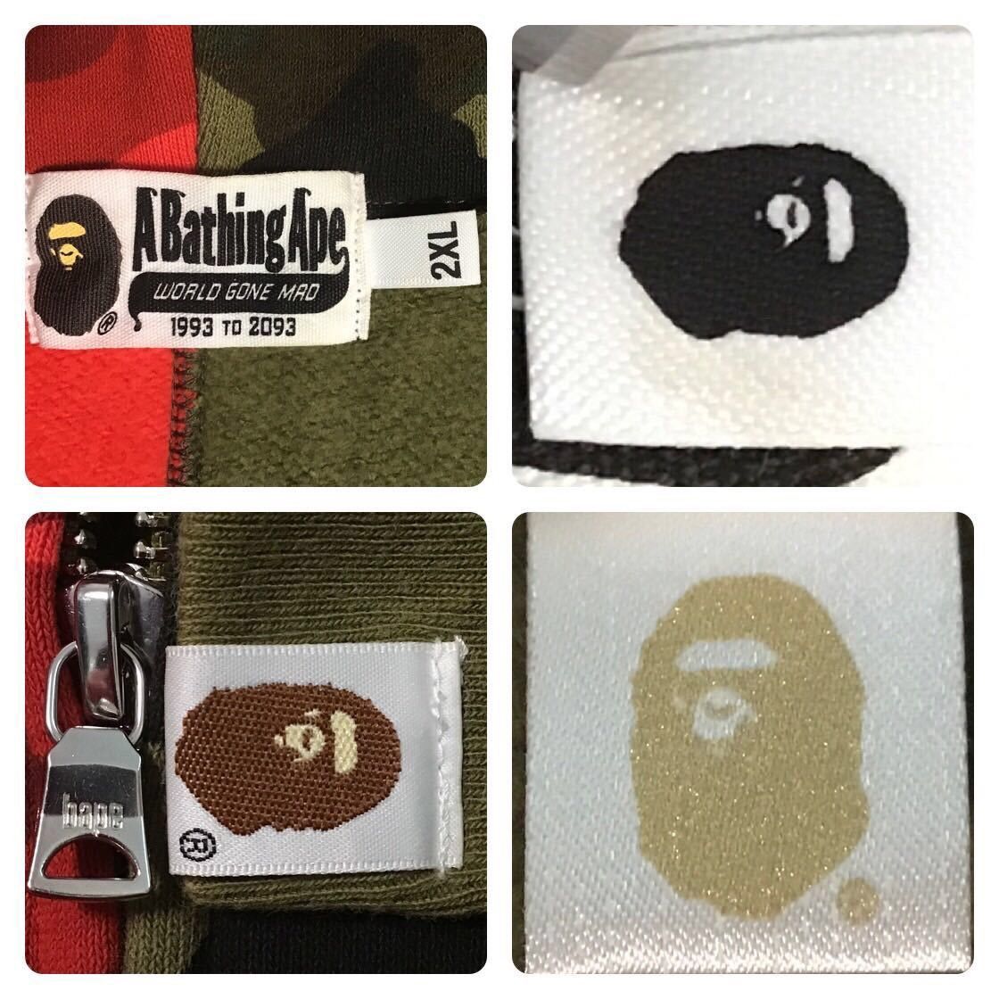 Bape BAPE Ape head full zip Hoodie 1st camo green × Red camo APE Size US XXL / EU 58 / 5 - 7 Thumbnail