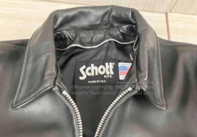 Schott Schott 642 Straight Lapel Leather Jacket Size US XXS / EU 40 - 3 Thumbnail