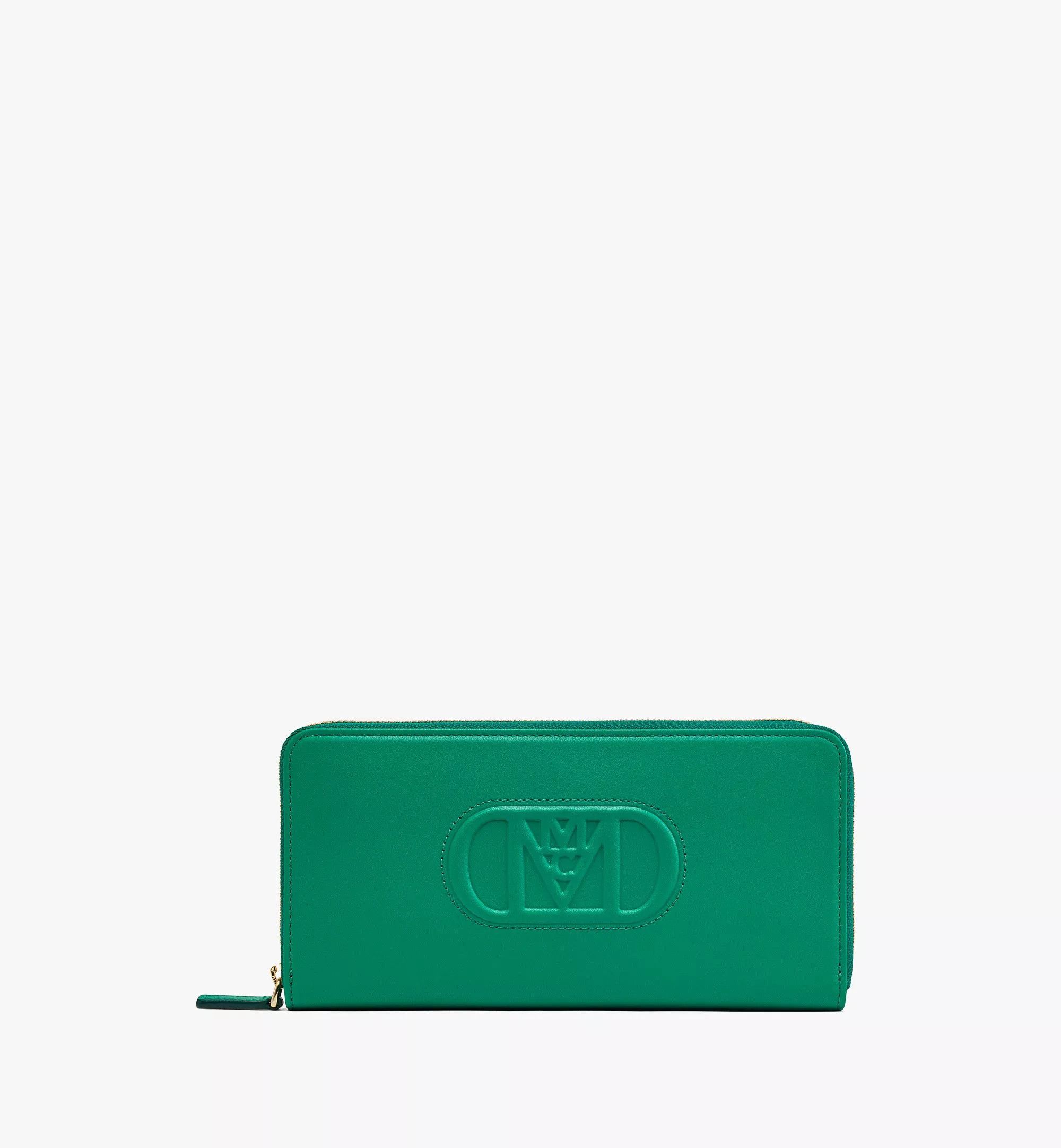 MCM o1mt1gz1224 Size: OS / Large Zipped Wallet in Green Size ONE SIZE - 1 Thumbnail