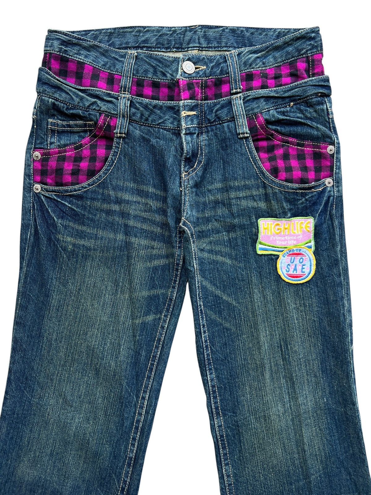 Japanese Brand Double Waist Japan Pleated Straight Denim Jeans 31x31.5 Size US 31 - 3 Thumbnail