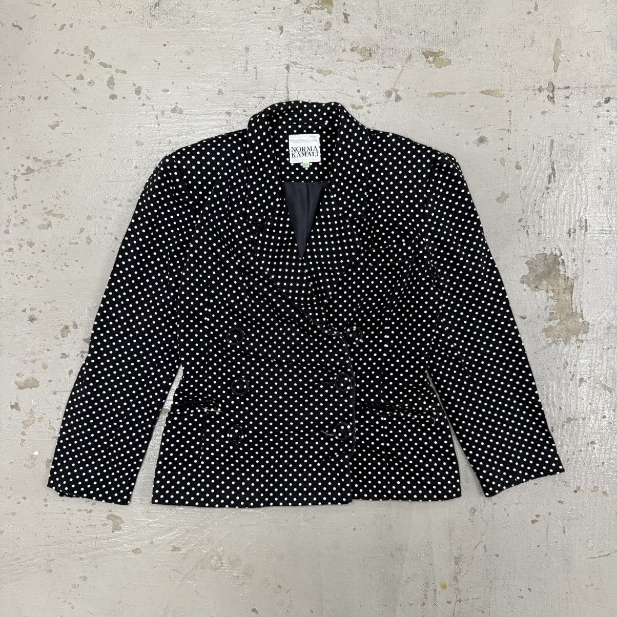 Norma Kamali Vintage Norma Kamali Polka Dot Blazer Jacket Size S / US 4 / IT 40 - 1 Thumbnail