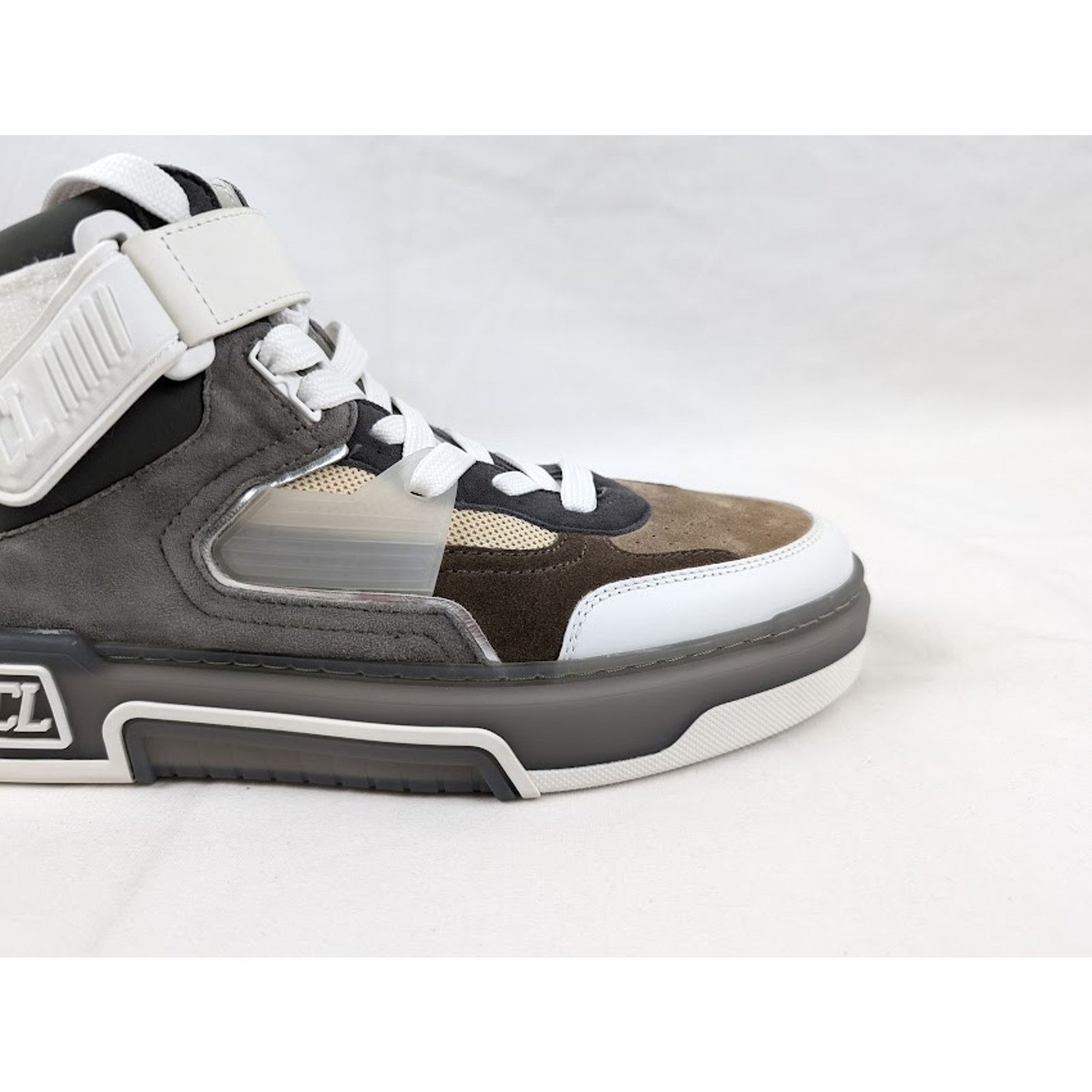 Christian Louboutin o1rshd1 Astroloubi Mid Flat Sneakers Saharienne/Smoke Grey Size US 10 / EU 43 - 2 Thumbnail
