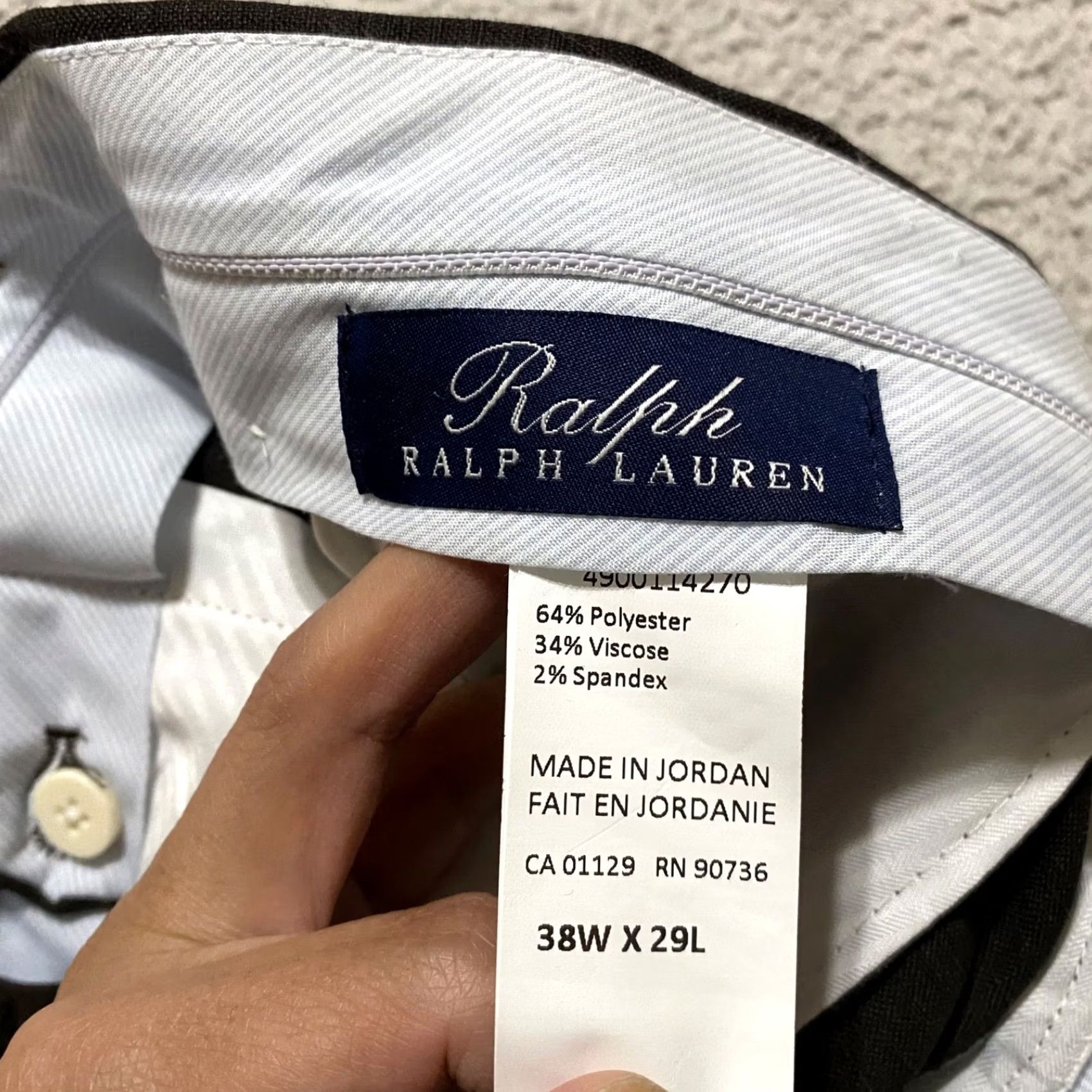 Ralph Lauren Ralph Lauren Mens Dress Pants Gray Straight 38x29 Mid Rise Size US 38 / EU 54 - 3 Thumbnail