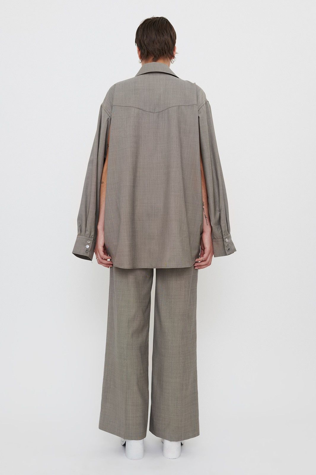 Our Legacy Cut ranch shirt stone wool Size US S / EU 44-46 / 1 - 7 Thumbnail