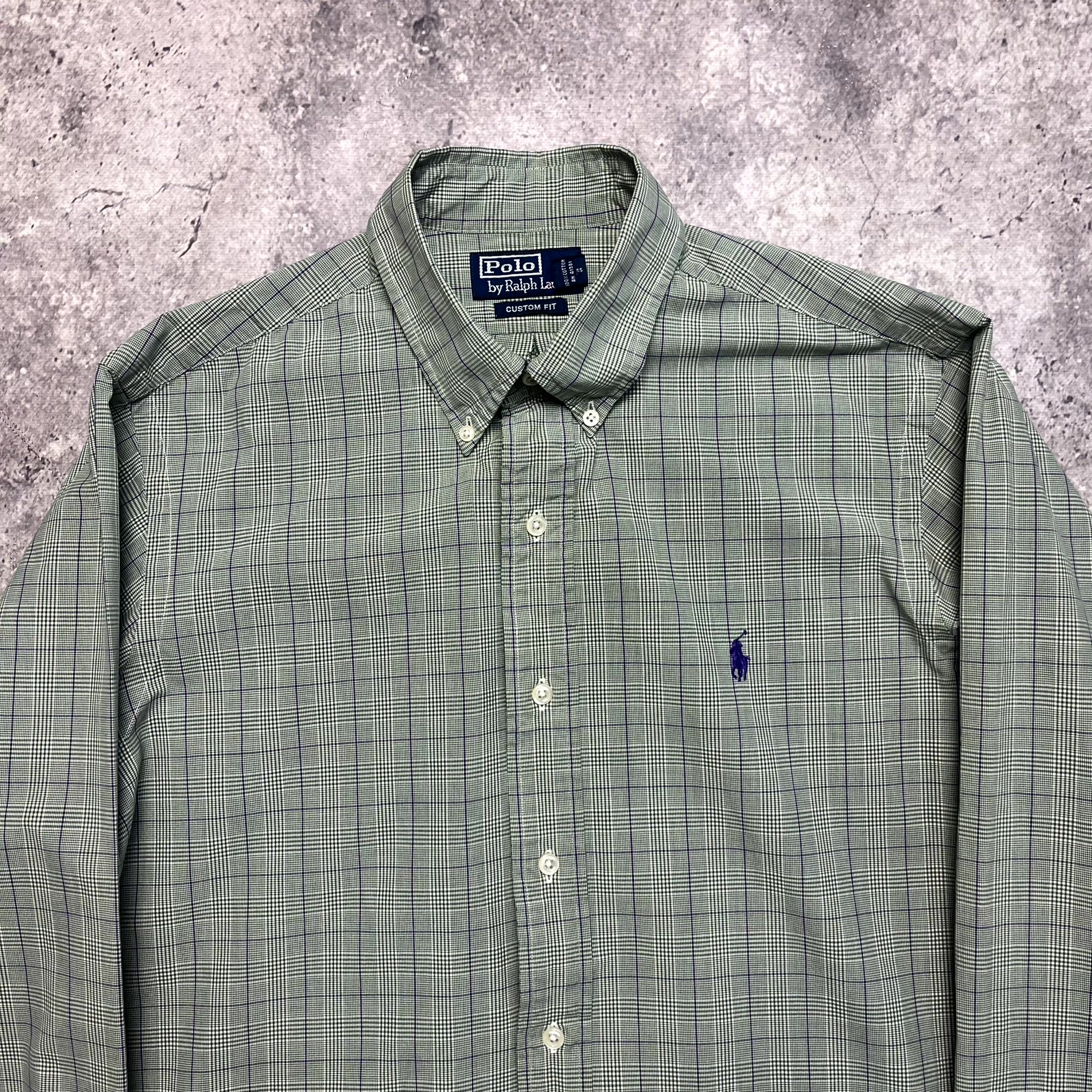 Polo Ralph Lauren Polo Ralph Lauren Plaid Green Long Sleeve Shirt Size M Size US S / EU 44-46 / 1 - 3 Thumbnail