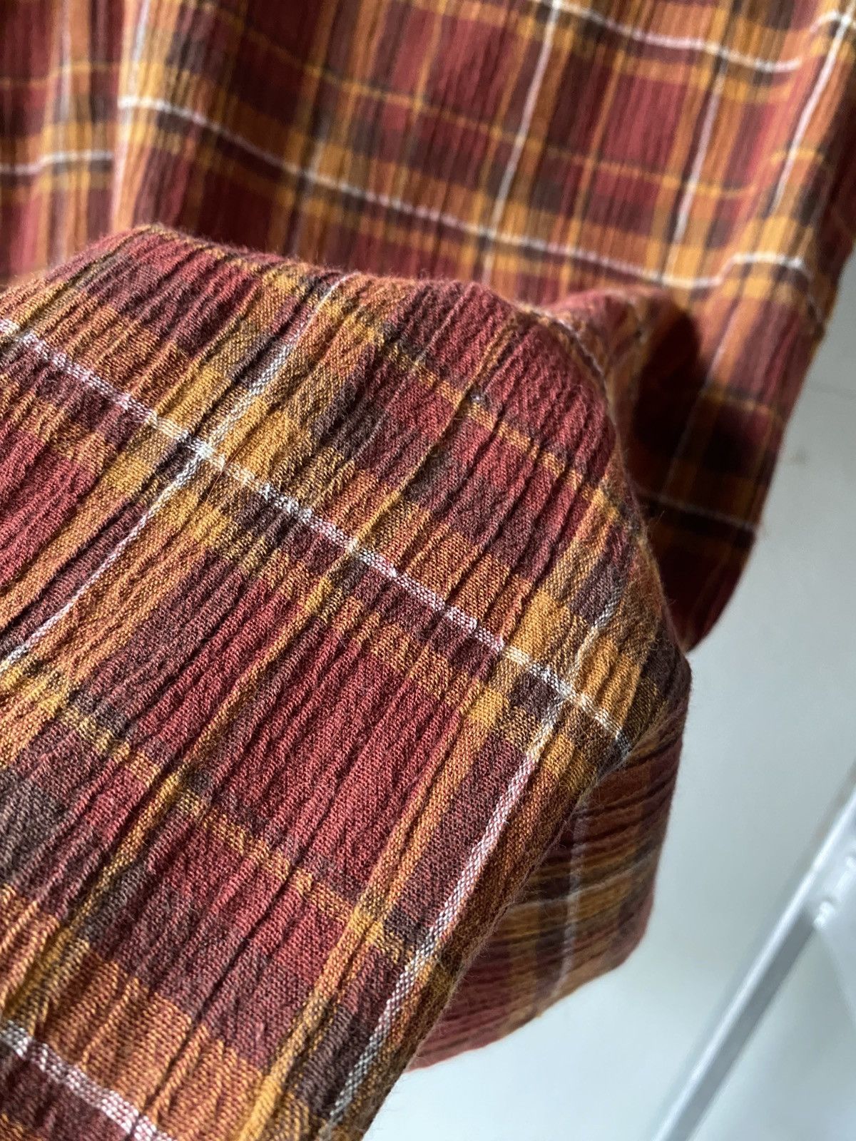 Japanese Brand Effets Plaid Tie-Neck Top Size M / US 6-8 / IT 42-44 - 6 Thumbnail
