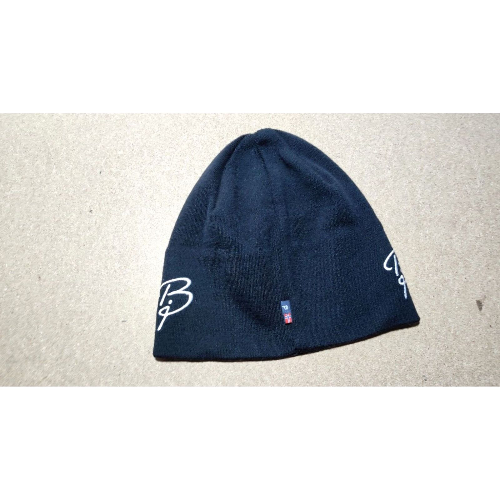 Vintage Bjorn Daehlie Black Hat Ski Cap Winter Cross Country Biathlon Thermal Lined Knit Size ONE SIZE - 4 Thumbnail