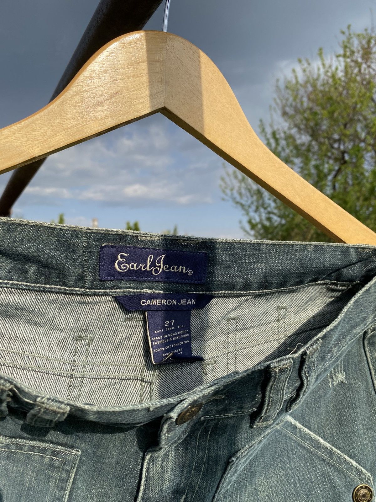 Earl Jeans × Japanese Brand × Vintage Vintage EarlJean Carpenter Jeans Y2K Workwear Wide Leg Denim Size 30" / US 8 / IT 44 - 8 Thumbnail