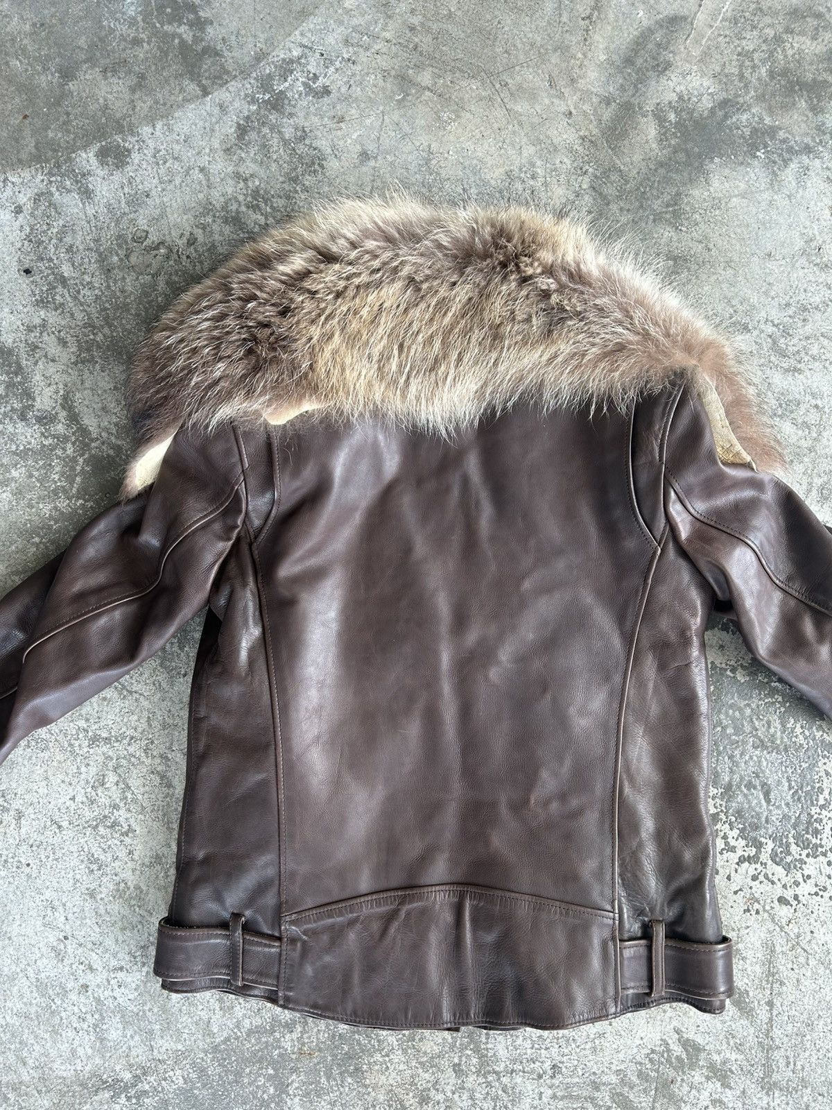 Balmain Balmain by Decarnin AW11 Brown Leather Fur Jacket Size US XS / EU 42 / 0 - 8 Thumbnail