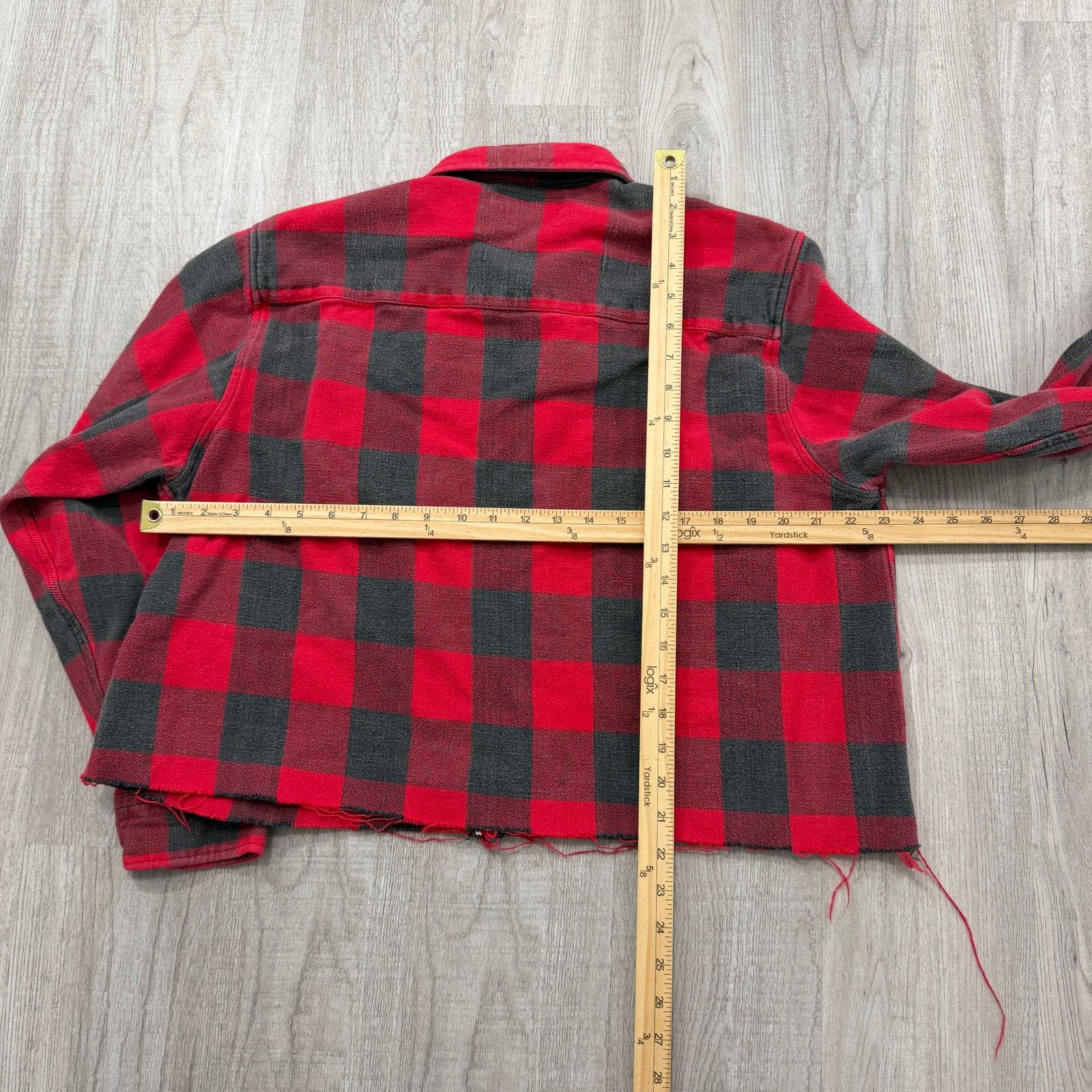 Vintage Vintage Five Brother Flannel Shirt Men XL Cropped Boxy Red Size US XL / EU 56 / 4 - 8 Thumbnail