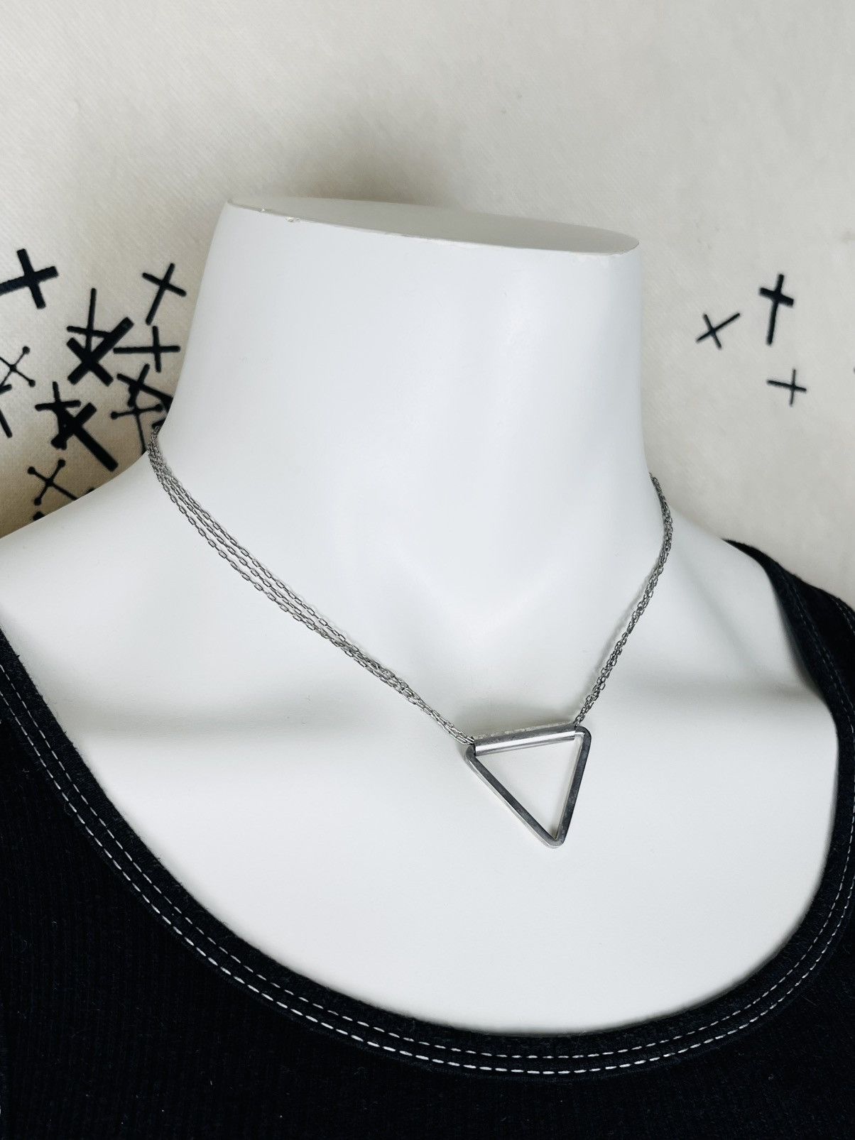 Undercover Undercover Triple Chain Silver Triangle Necklace Size ONE SIZE - 2 Thumbnail