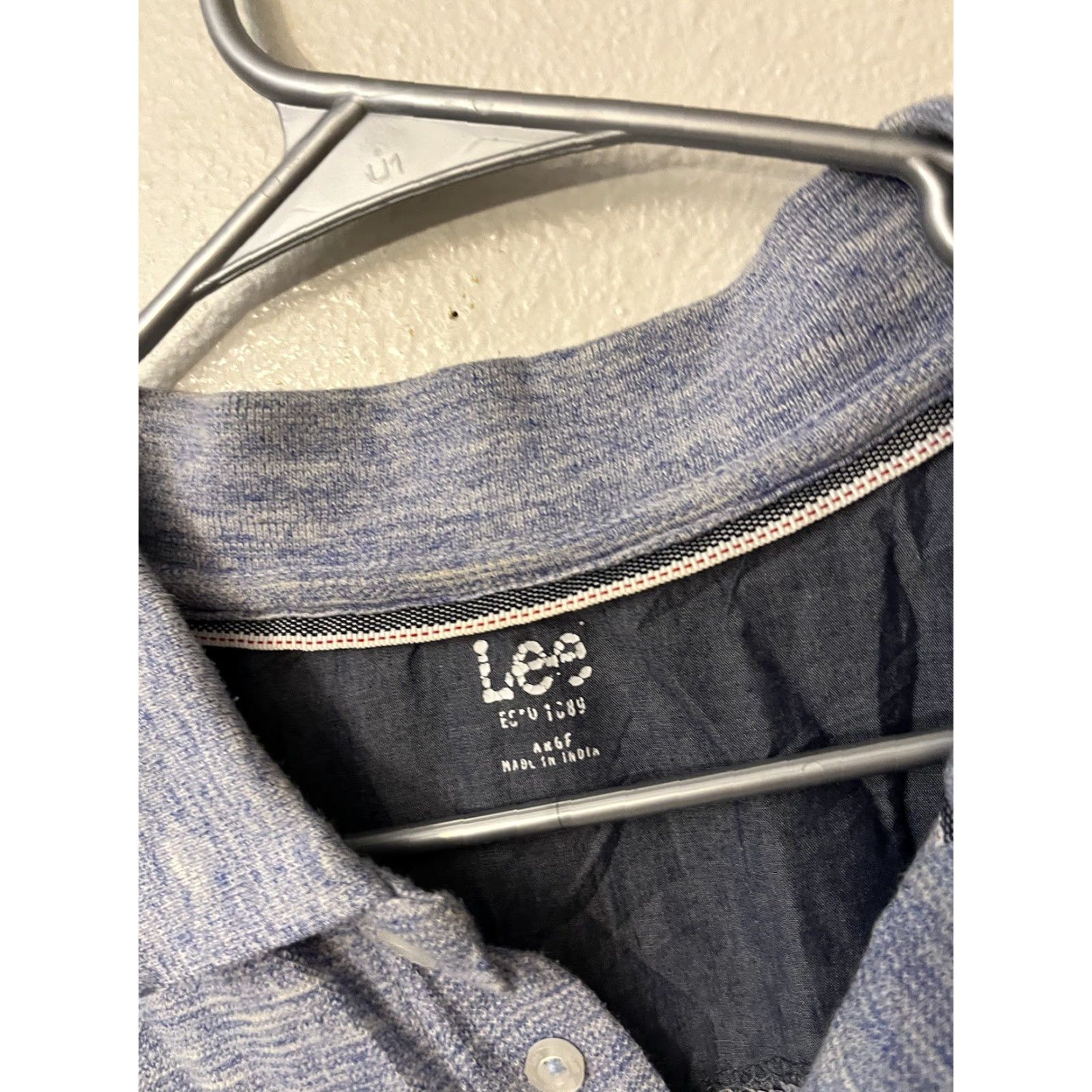 Lee LEE Polo Shirt Short Sleeve Regular Fit Blue Size Large Men Polo Size US L / EU 52-54 / 3 - 2 Thumbnail