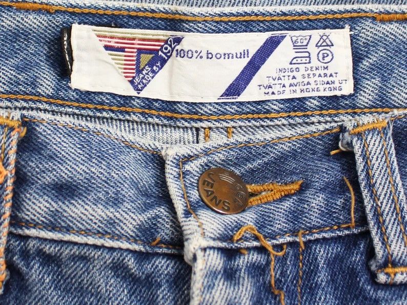 Vintage Vintage 80s Denim Shorts, Upcycled Art Design (Size 30/31) Size 31" - 4 Thumbnail