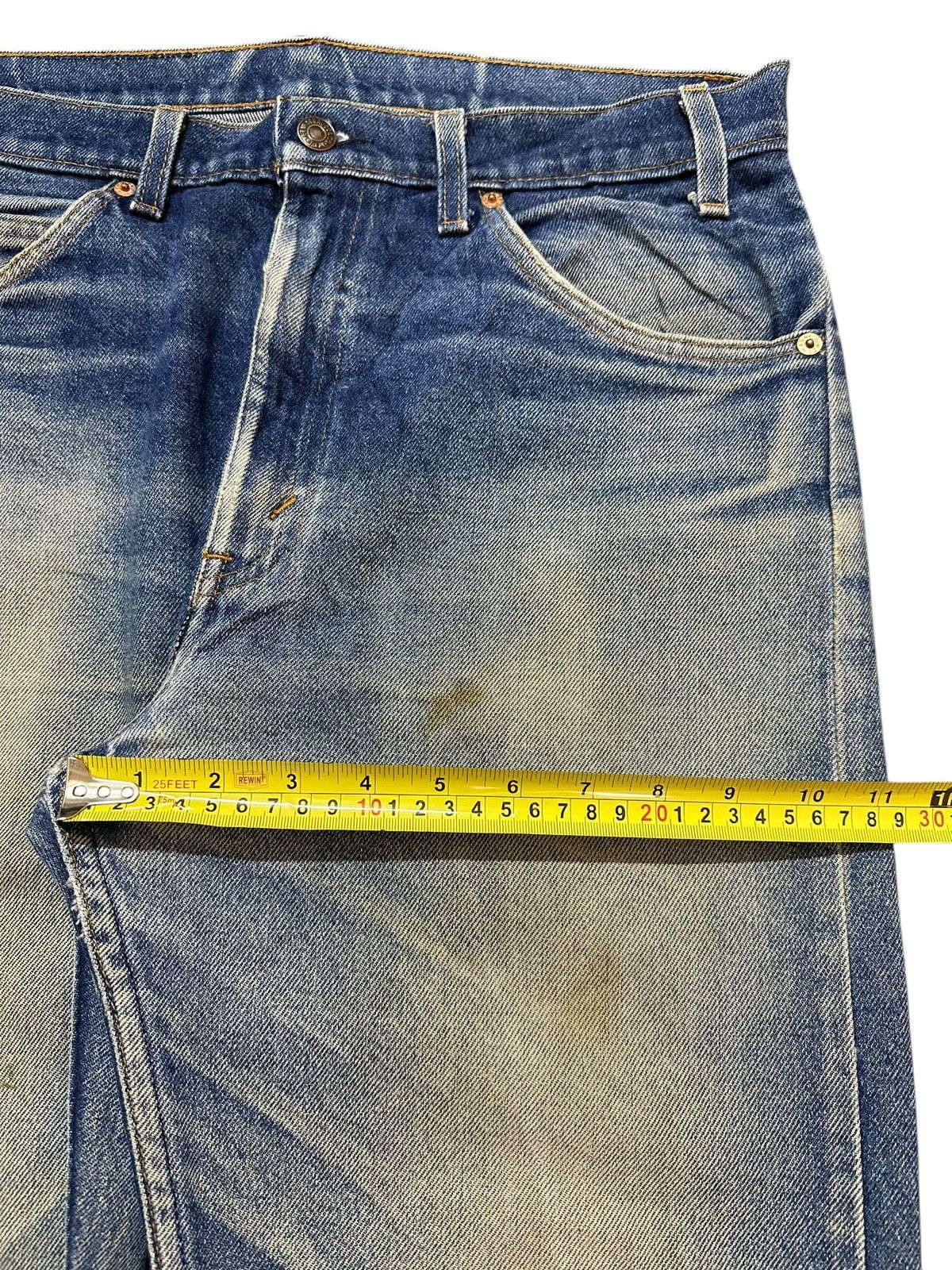 Levi's Vintage 80s Levis Orange Tab Faded Wash Distress Jeans Size US 33 - 13 Thumbnail