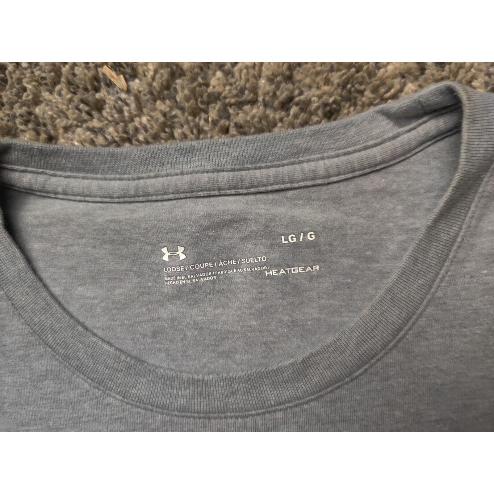 Under Armour Under Armour Shirt Adult Mens Large Gray Spell Out Box Logo Size US L / EU 52-54 / 3 - 3 Thumbnail