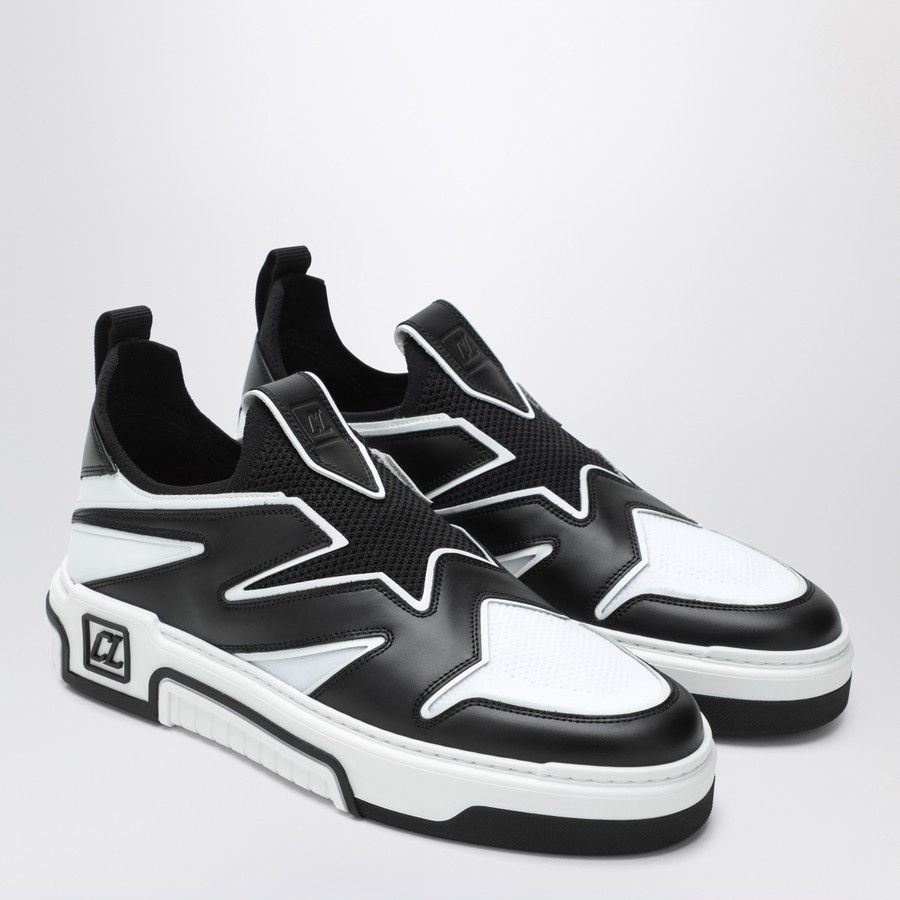 Christian Louboutin o1d2blof0226 Leather Sneakers in Black/White Size US 9 / EU 42 - 2 Thumbnail